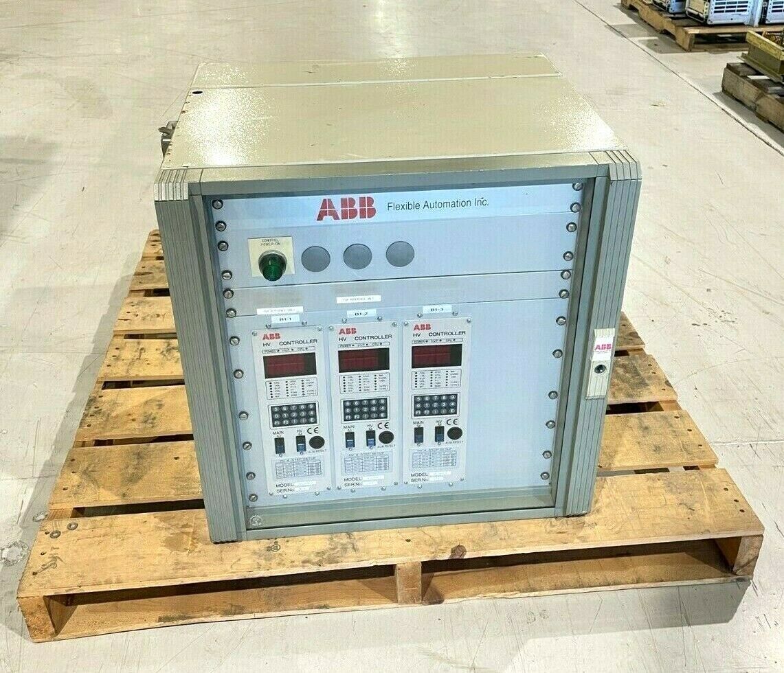 RGH913 | ABB Flexible Automation High Voltage HV Controller Panel Cabinet w/ (3) - Used - Maverick Industrial Sales