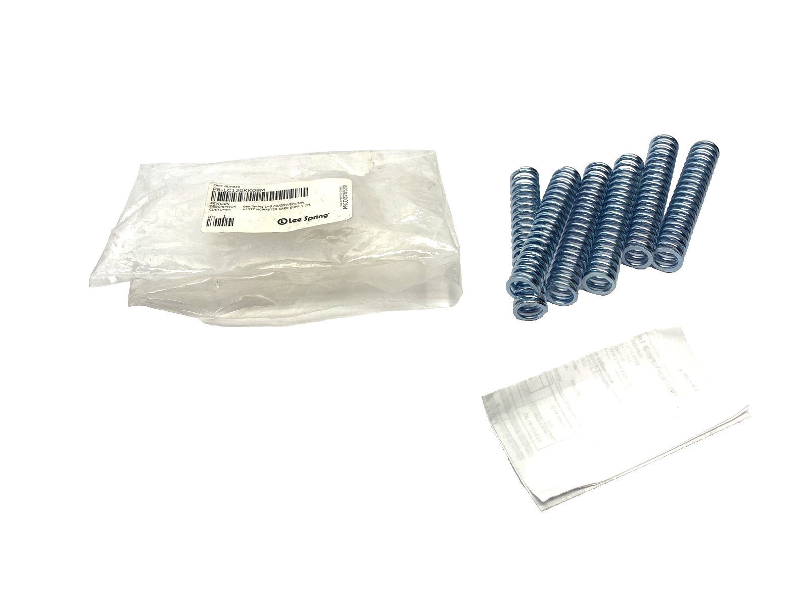 Lee Spring P6-LC120KK09M Compression Spring 5" Length x 0.875" O.D. 6-PACK - Maverick Industrial Sales