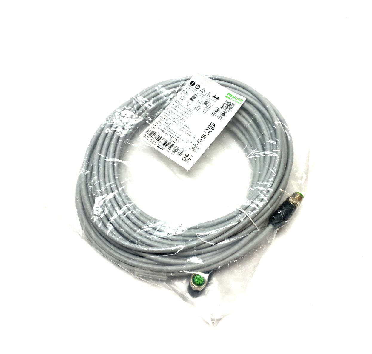 Murrelektronik 7000-40511-2411500 Cordset M12 male 0° / M12 female 90° A-cod. - Maverick Industrial Sales