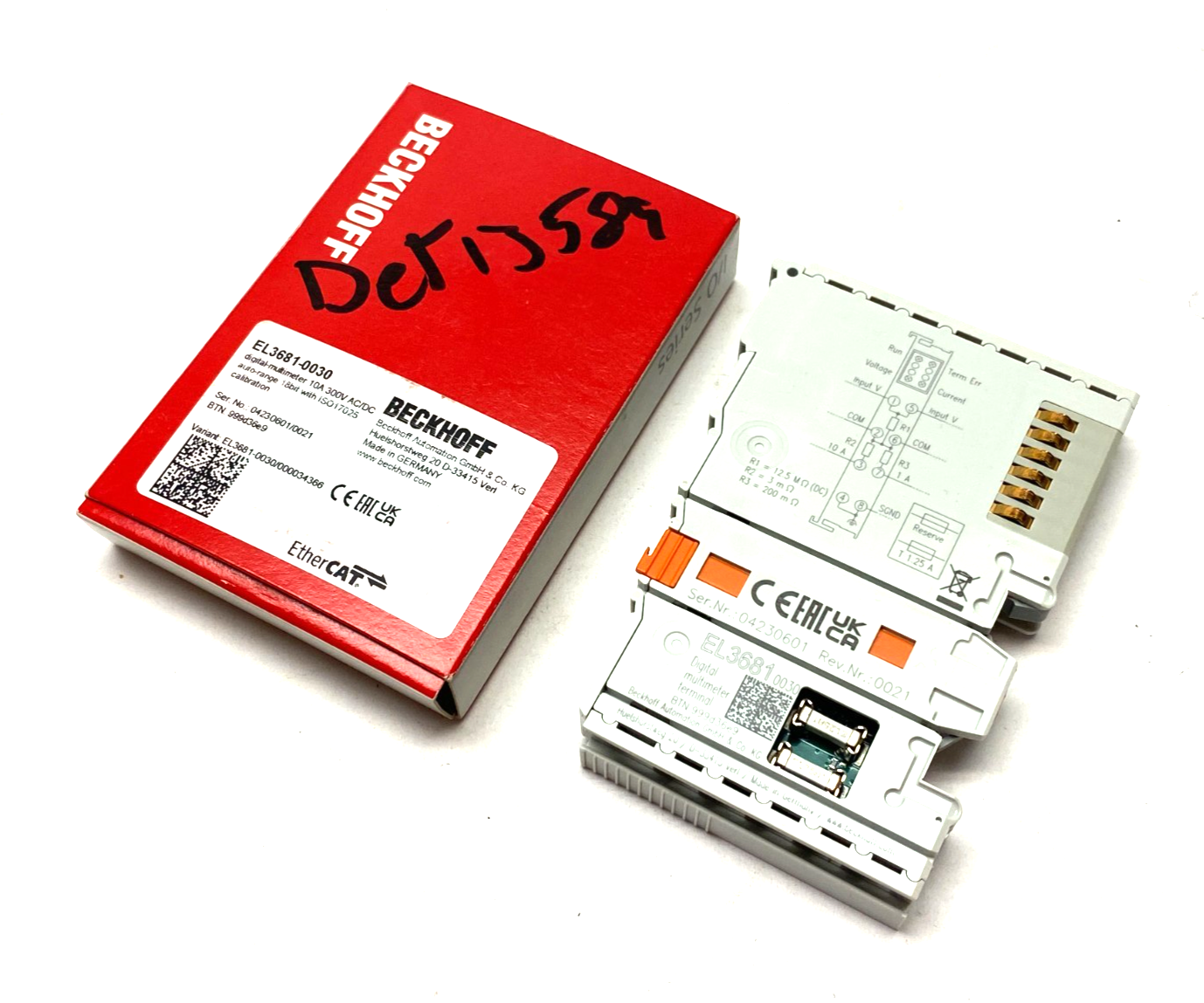 Beckhoff EL3681-0030 EtherCAT 1-Channel Analog Input Terminal, Multimeter 19-Bit - Maverick Industrial Sales