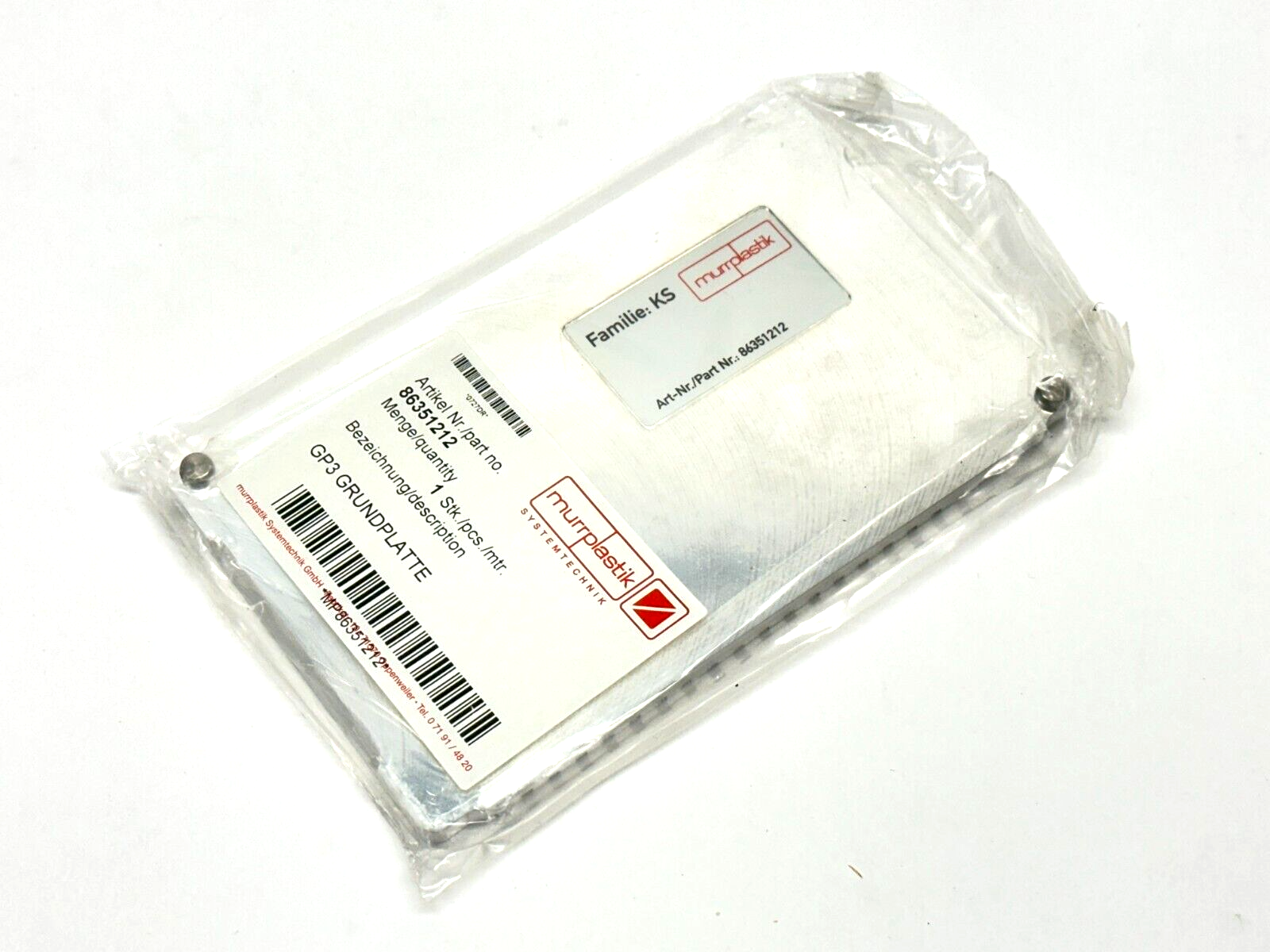 86351212 | Murrplastik GP3 Aluminum Base Plate - New - Maverick Industrial Sales