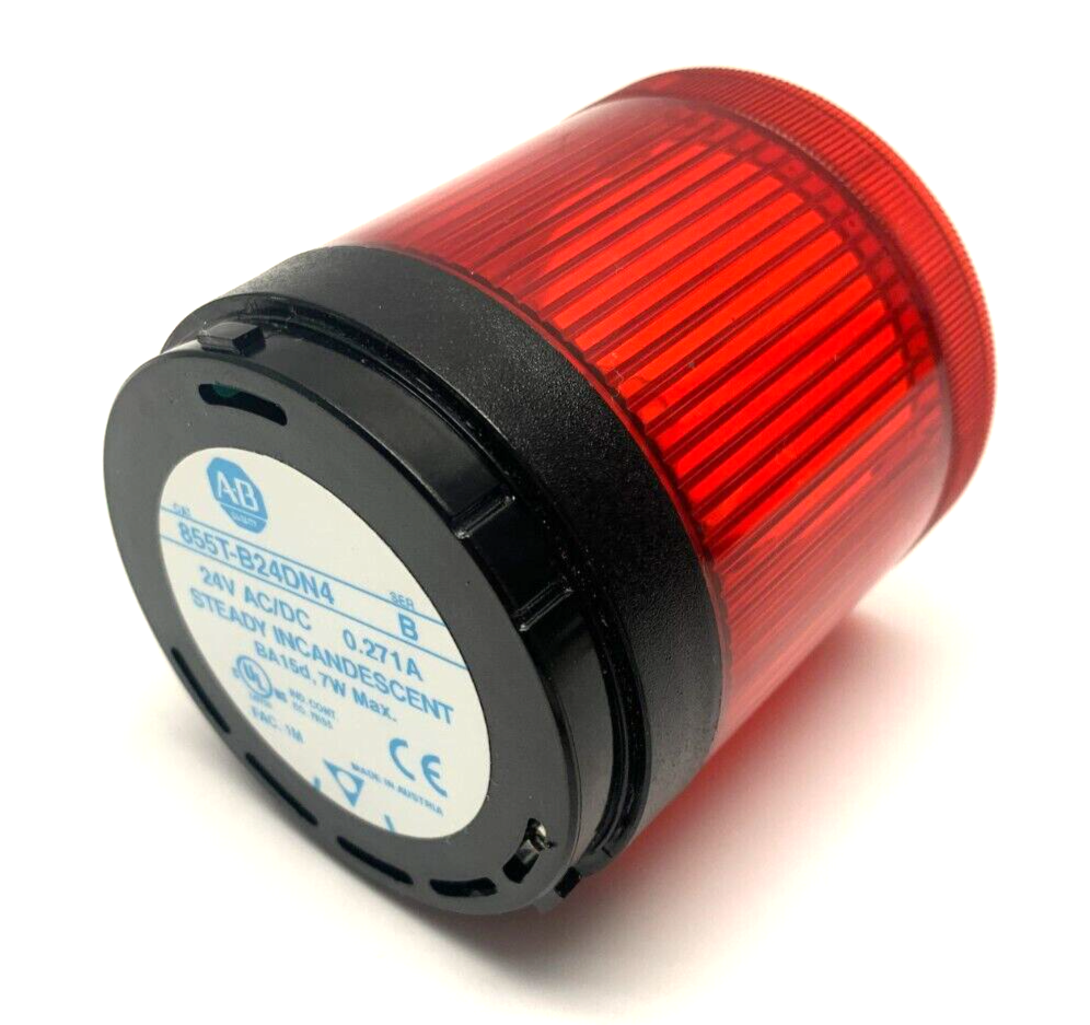 Allen Bradley 855T-B24DN4 Ser. B Red Steady Incandescent Stack Light - Used - Maverick Industrial Sales