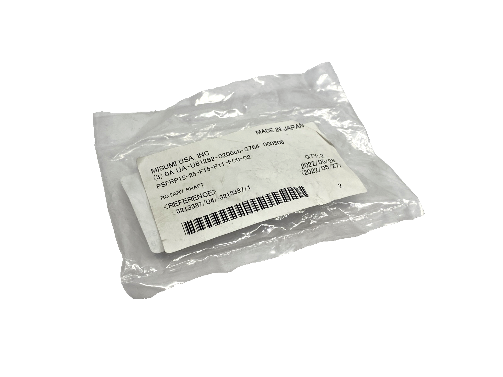 MiSUMi PSFRP15-25-F15-P11-FC0-G2 Stepped Rotary Shaft 15mm Dia. 25mm Long 2-PACK - Maverick Industrial Sales