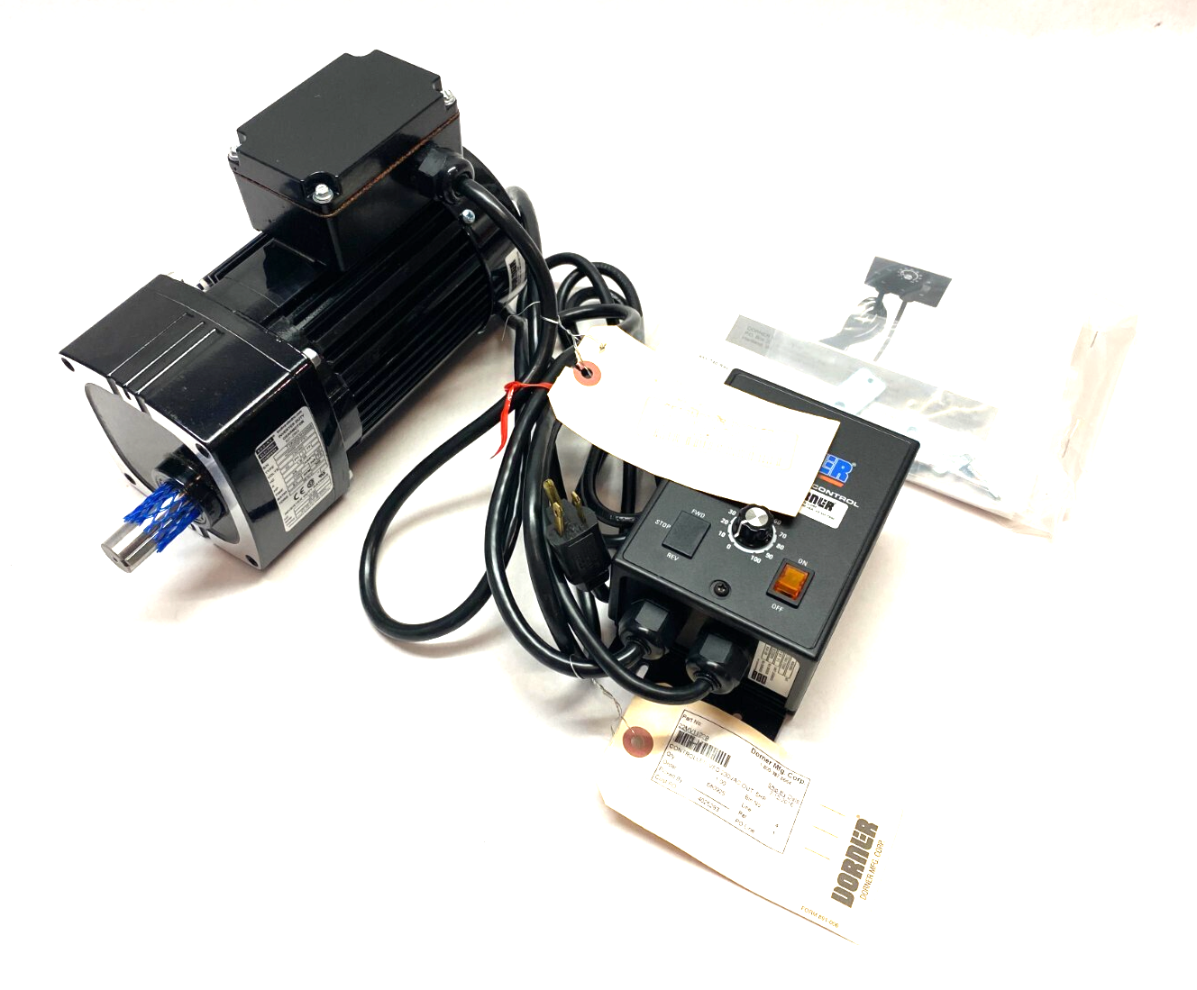 Dorner 62M005PS423EN & 22MV1122B Parallel Gearmotor 3/8HP & VFD Controller 230V - Maverick Industrial Sales