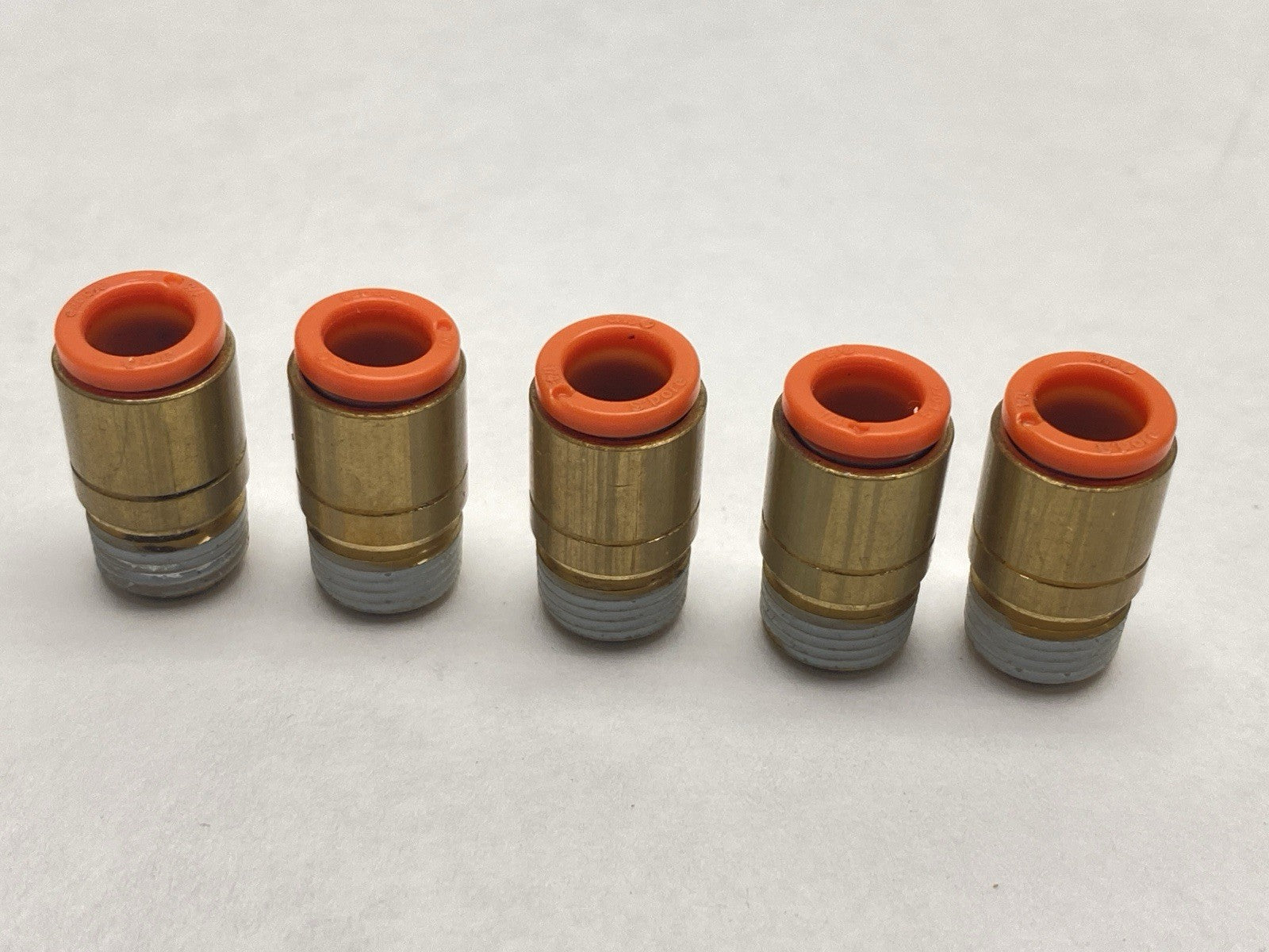 SMC KQ2S07-34AS Pneumatic One-Touch Fitting 1/4" x 1/8" NPT LOT OF 5 - Maverick Industrial Sales
