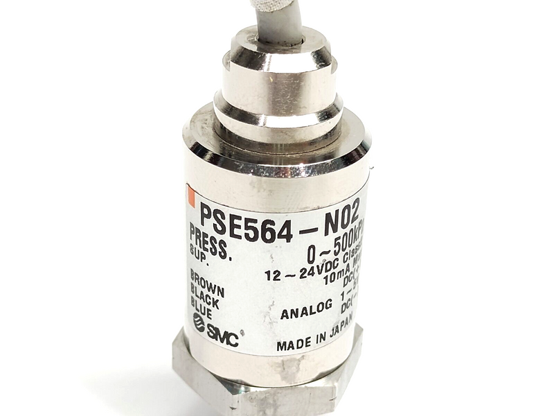 SMC PSE564-N02 General Fluid Switch/Pressure Sensor 0-500kPa 12-24VDC 1/4" NPT - Maverick Industrial Sales