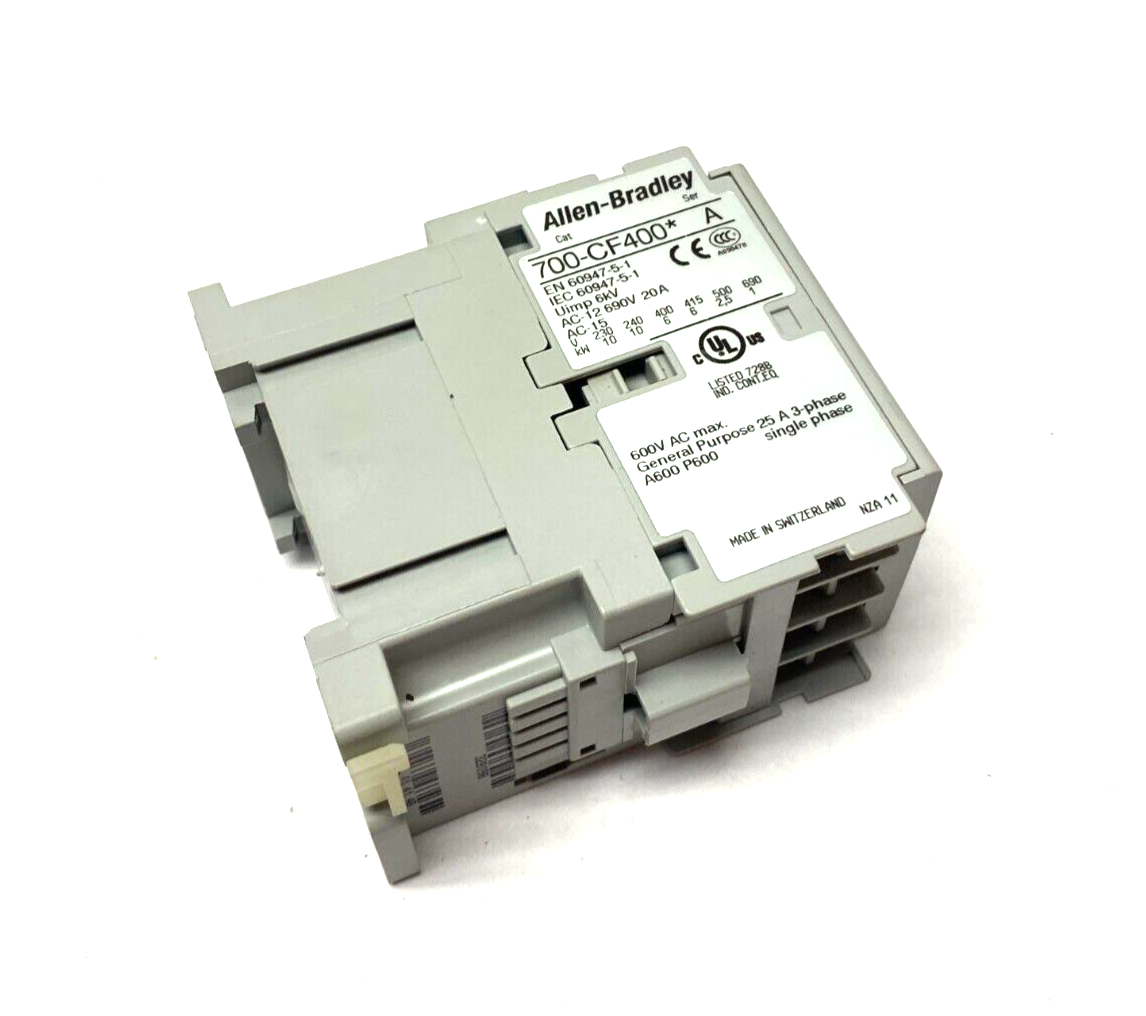 Allen Bradley 700-CF400D Ser. A Contactor 20A 690V - Used - Maverick Industrial Sales