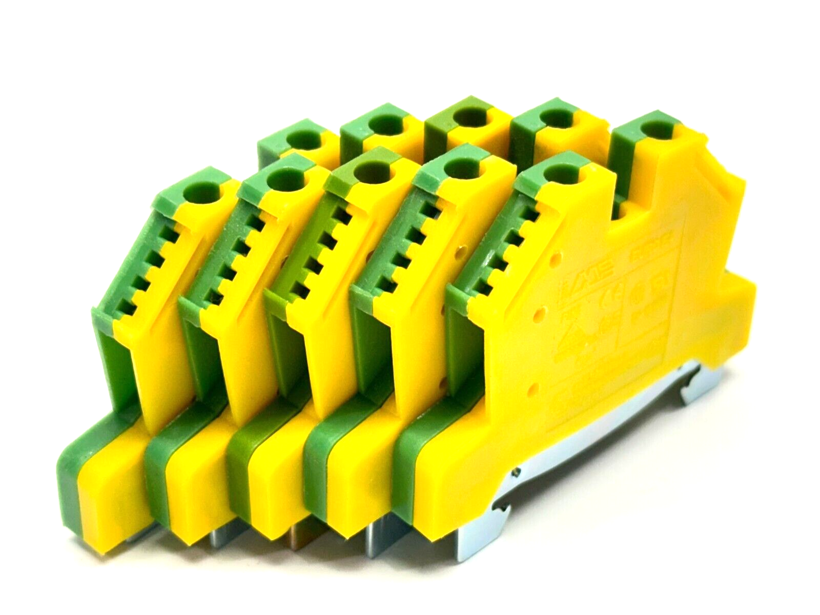 Morsettitalia EURO E4 Earth Terminal Block Green/Yellow 43454 LOT OF 5 - Maverick Industrial Sales