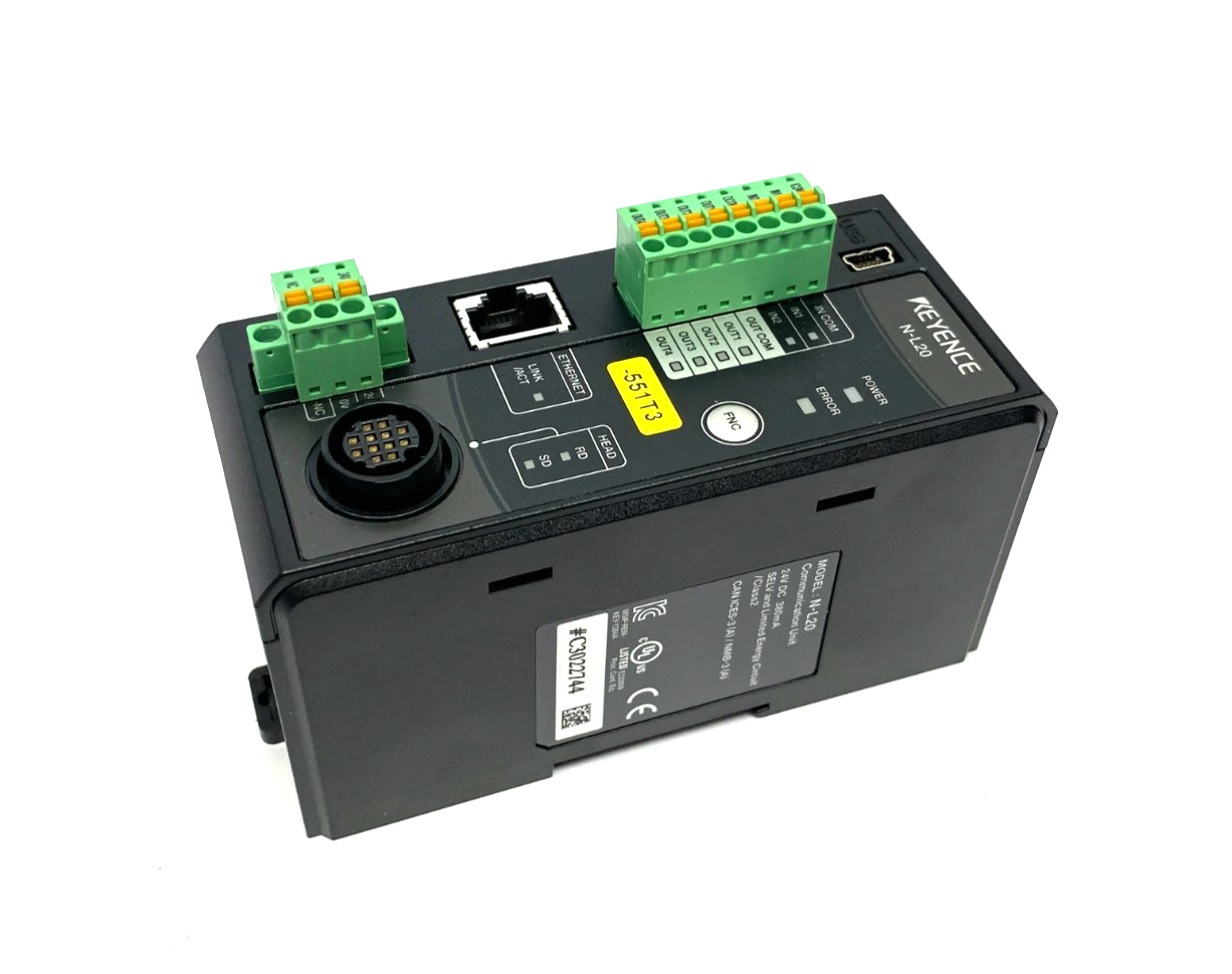 Keyence N-L20 Ethernet Connection Communication Unit 11-Point Display - Maverick Industrial Sales