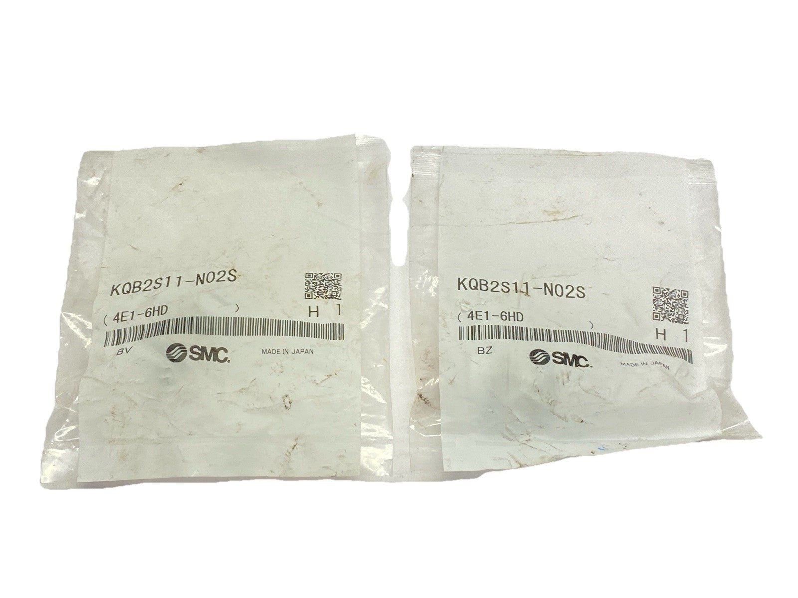 KQB2S11-N02S | SMC Fitting 3/8 in Tube - 1/4 NPT Metal One-Touch LOT OF 2 - New - Maverick Industrial Sales