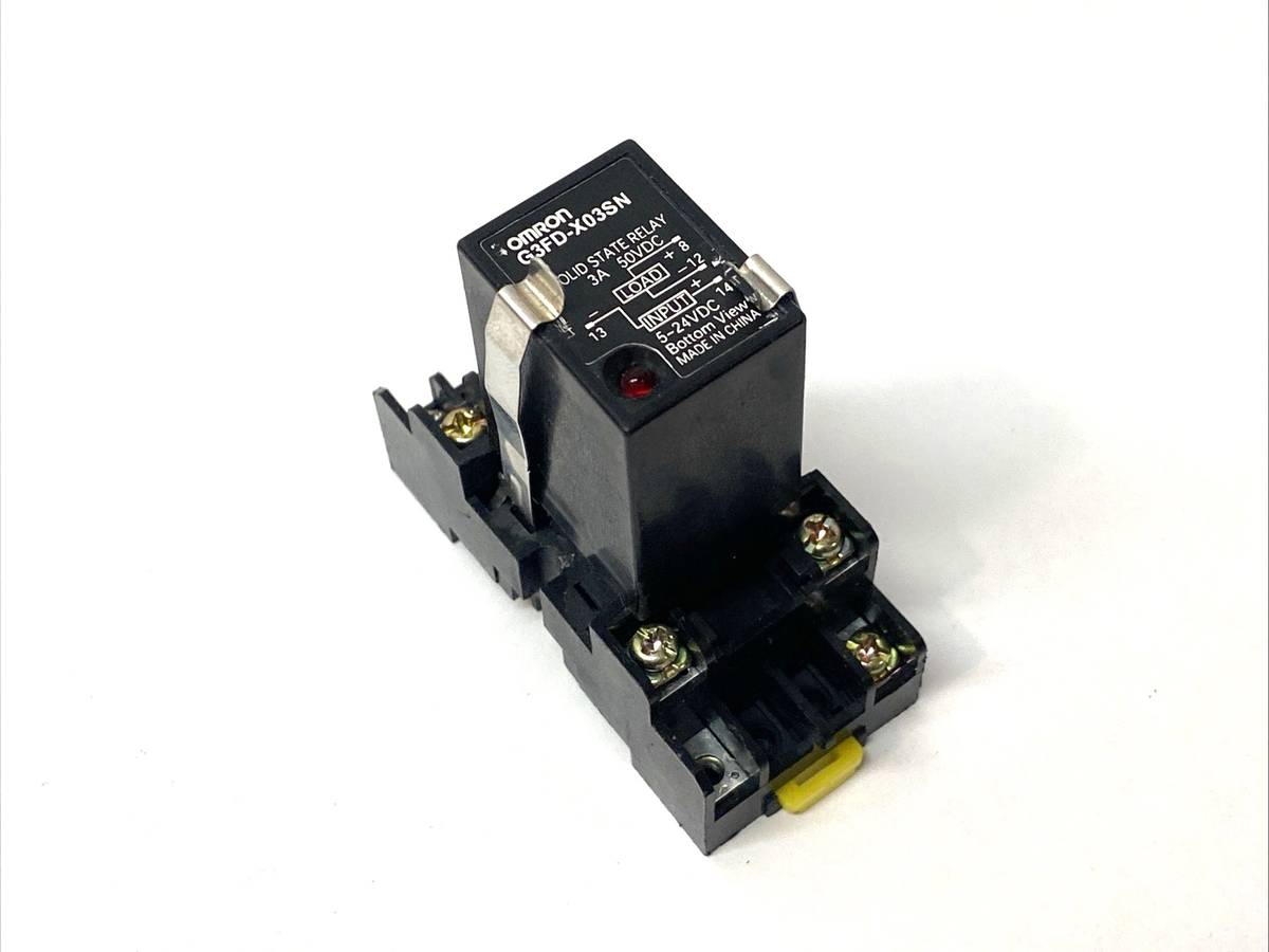 Omron G3FD-X03SN Solid State Relay 3A 50VDC w/ Honeywell SZX-SYF Relay Socket - Maverick Industrial Sales