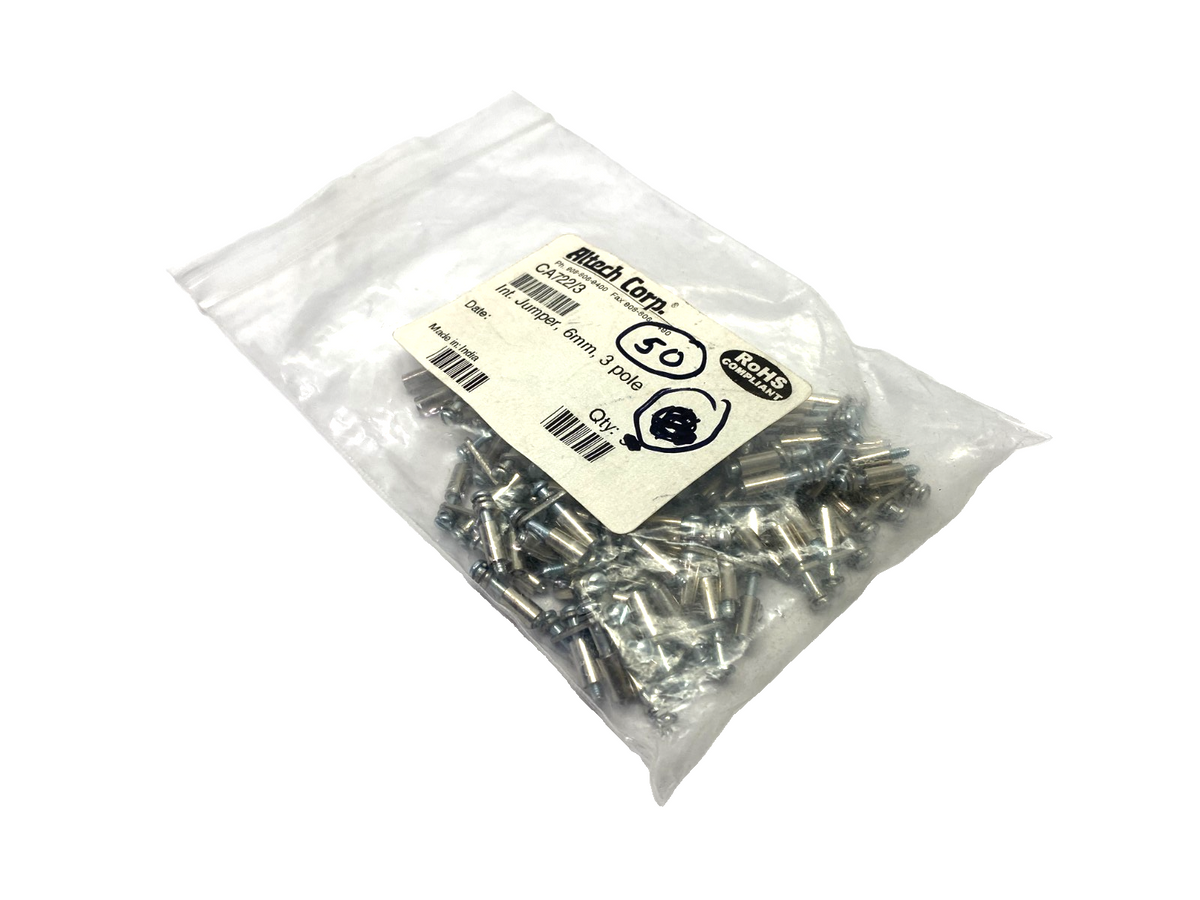 Altech CA722/3 Internal Terminal Jumper 6mm 3-Pole 50-PACK - Maverick Industrial Sales