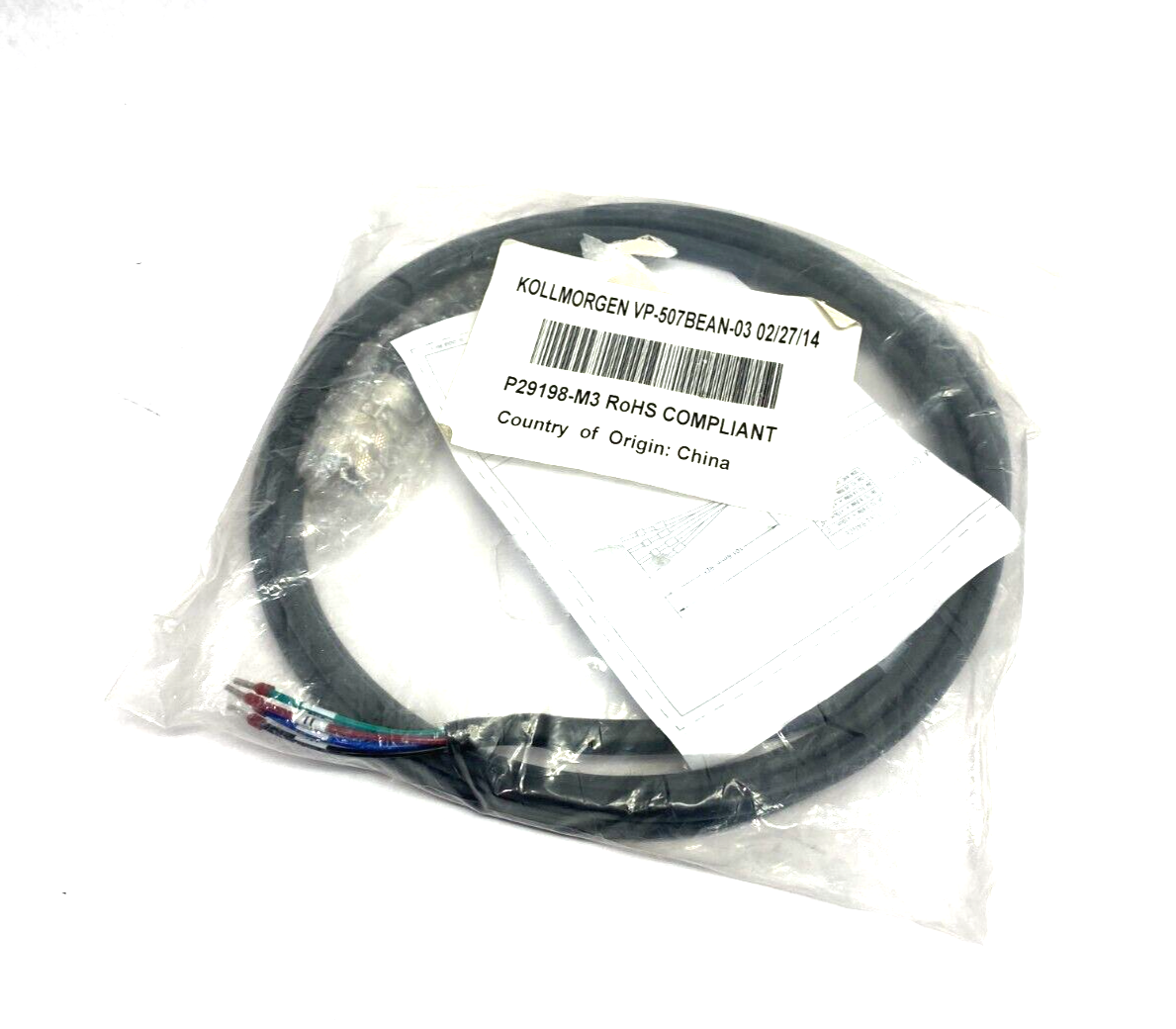 Kollmorgen VP-507BEAN-03 Euro Style Power Cable Single Ended 6A - Maverick Industrial Sales