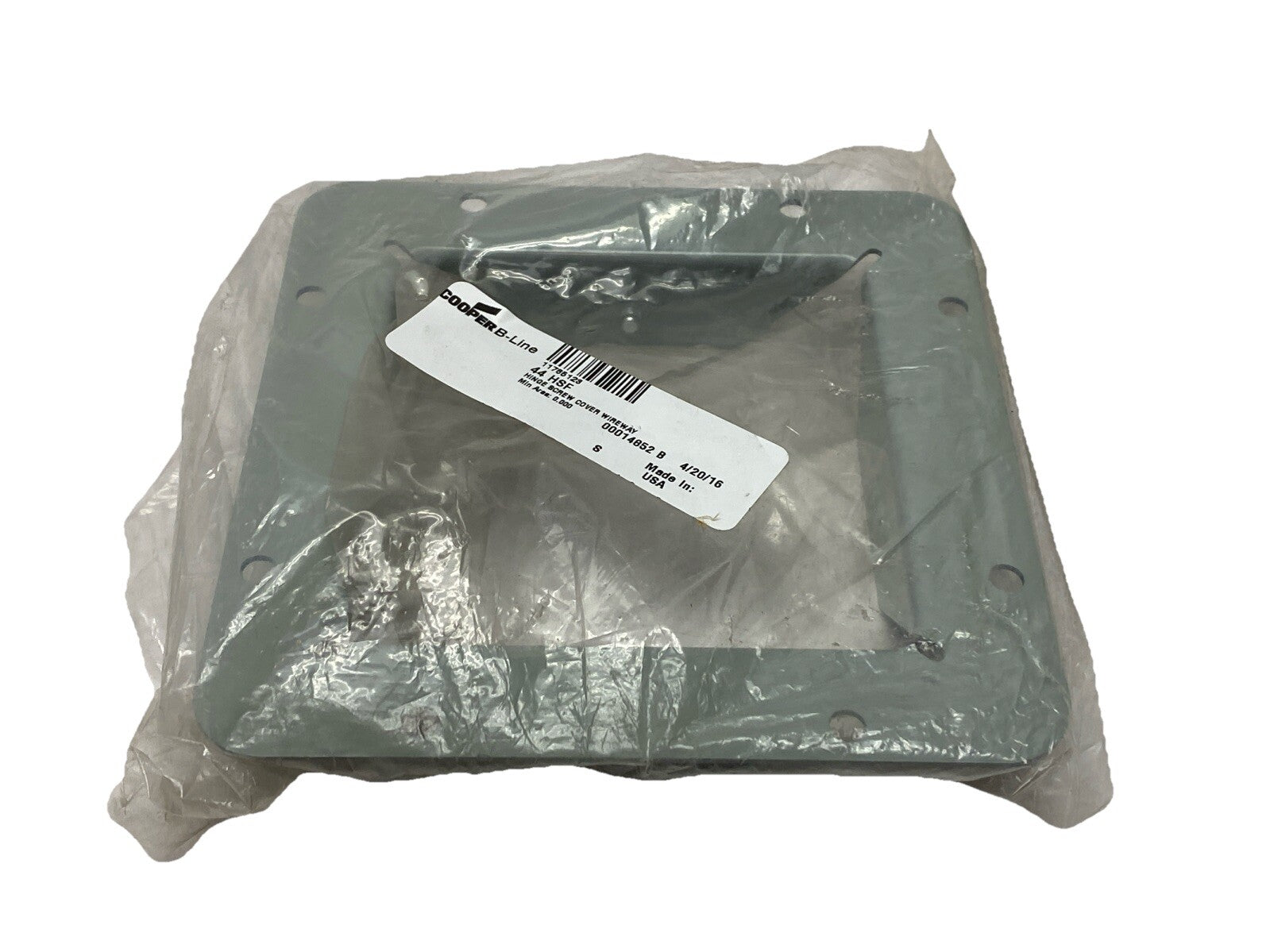 Cooper 44HSF B-Line Hinge Screw Cover Wire Way End Flange 4" x 4" - Maverick Industrial Sales