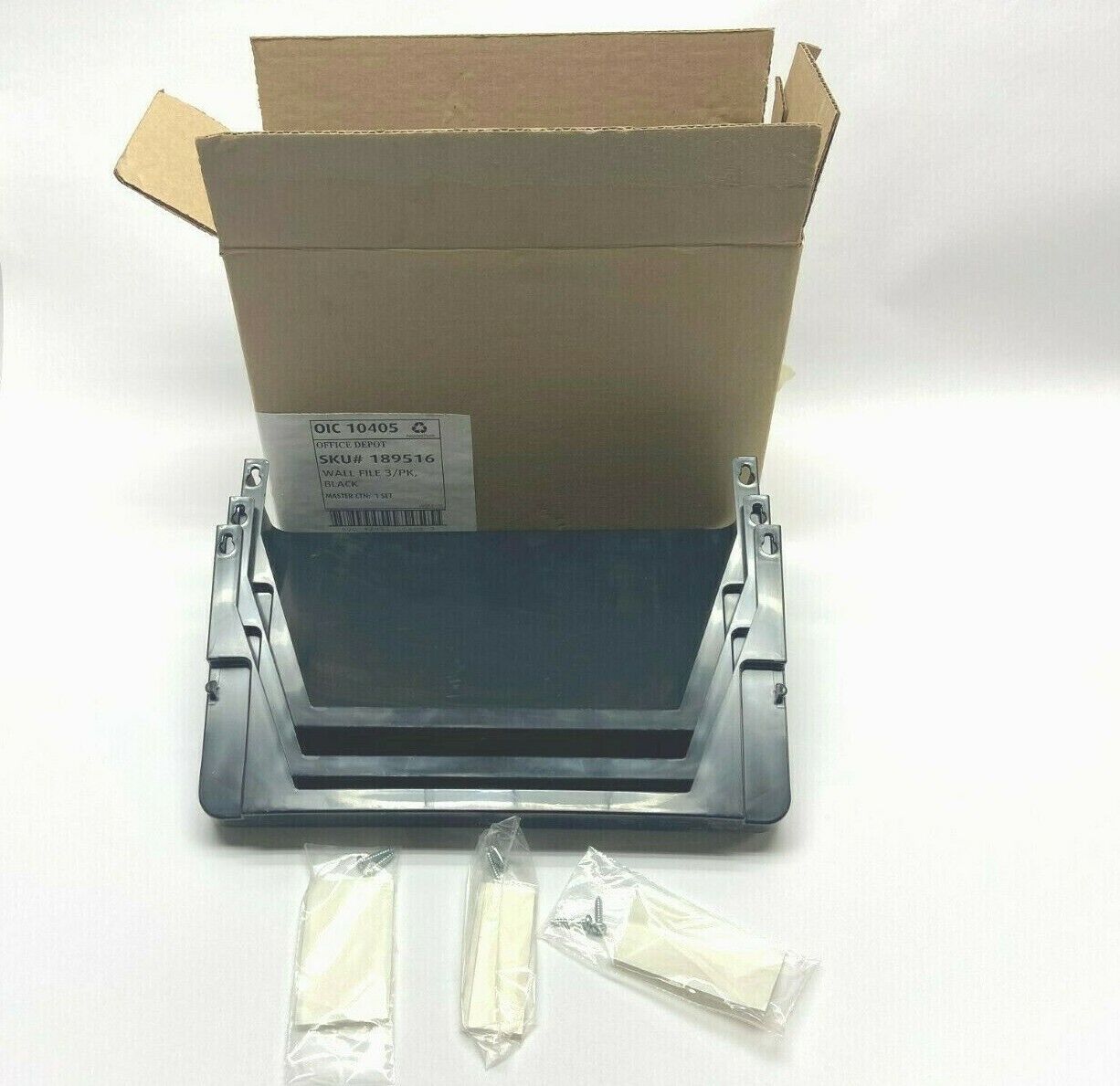 Office Depot 189516 Black Letter Size Wall File Set of 3 - Maverick Industrial Sales