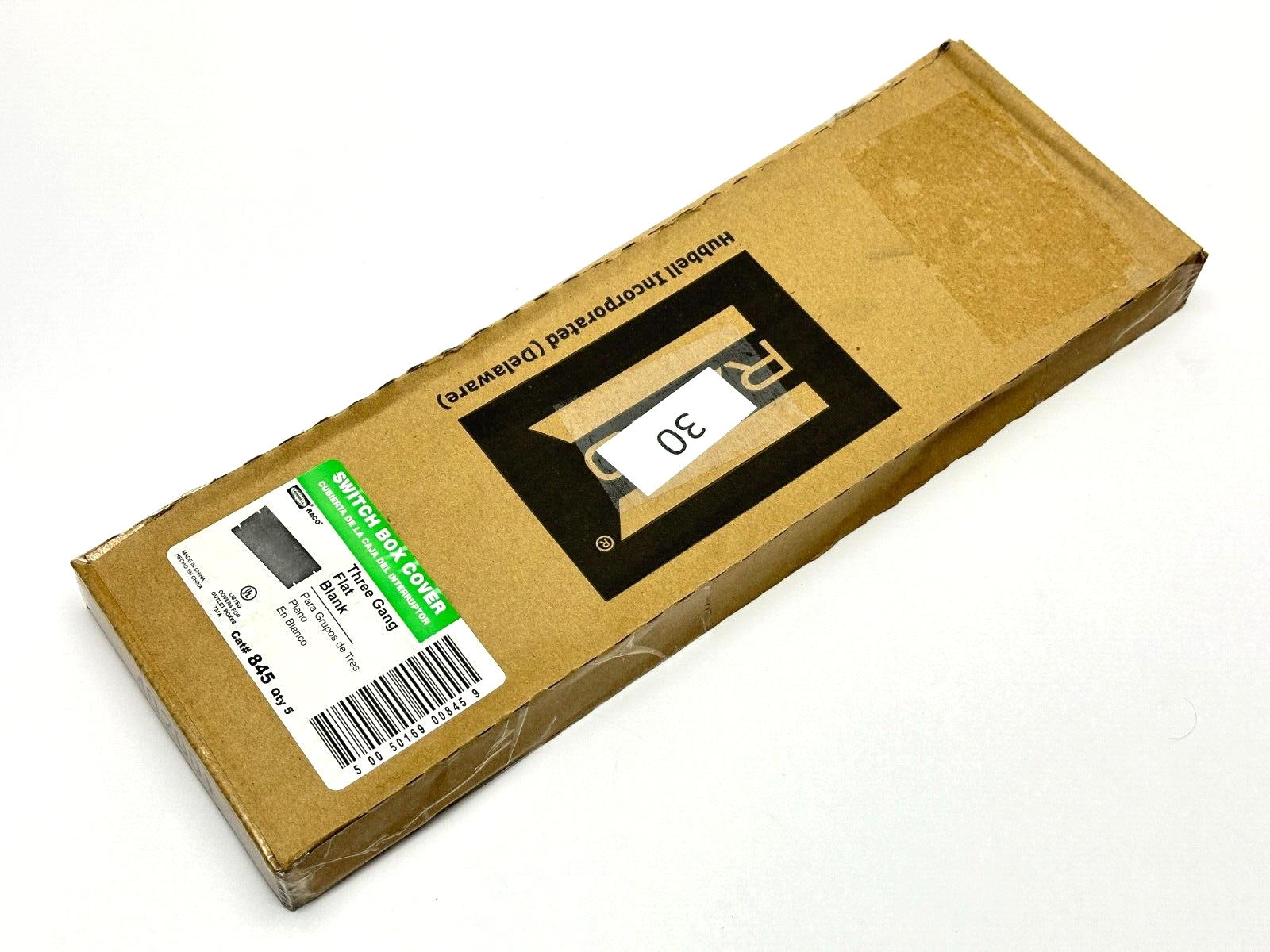 Hubbell Raco 845 Gang Box Cover Three Gang Flat Blank PACK OF 5 - New - Maverick Industrial Sales
