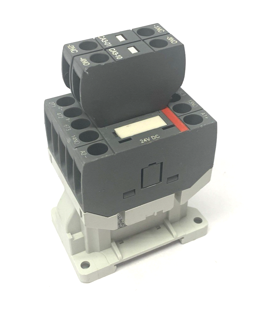ABB ASL16-30-10-81 3-Phase Contactor 24VDC 3-Pole 1SBL123001R8110 w/ Aux. Blocks - Maverick Industrial Sales