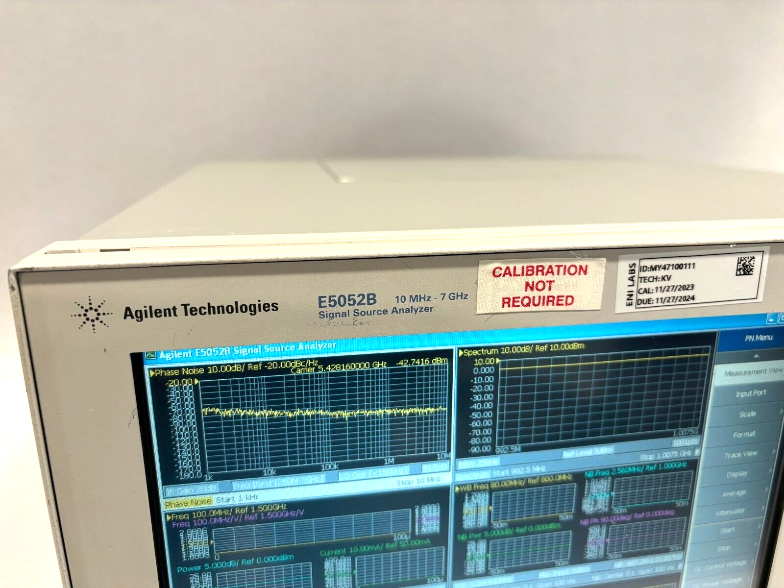Agilent E5052B Signal Source Analyzer, 10 MHz - 7 GHz, MY47100111 - For parts or not working - Maverick Industrial Sales