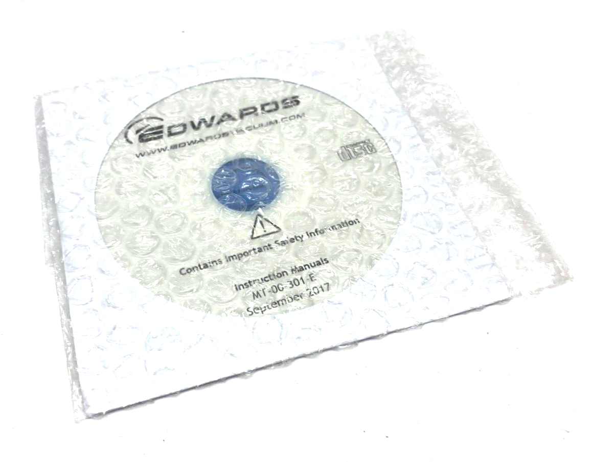 MT-00-301-E | Edwards Vacuum Ultra High Vacuum Chamber Instruction Manuals DVD - Brand New - Maverick Industrial Sales