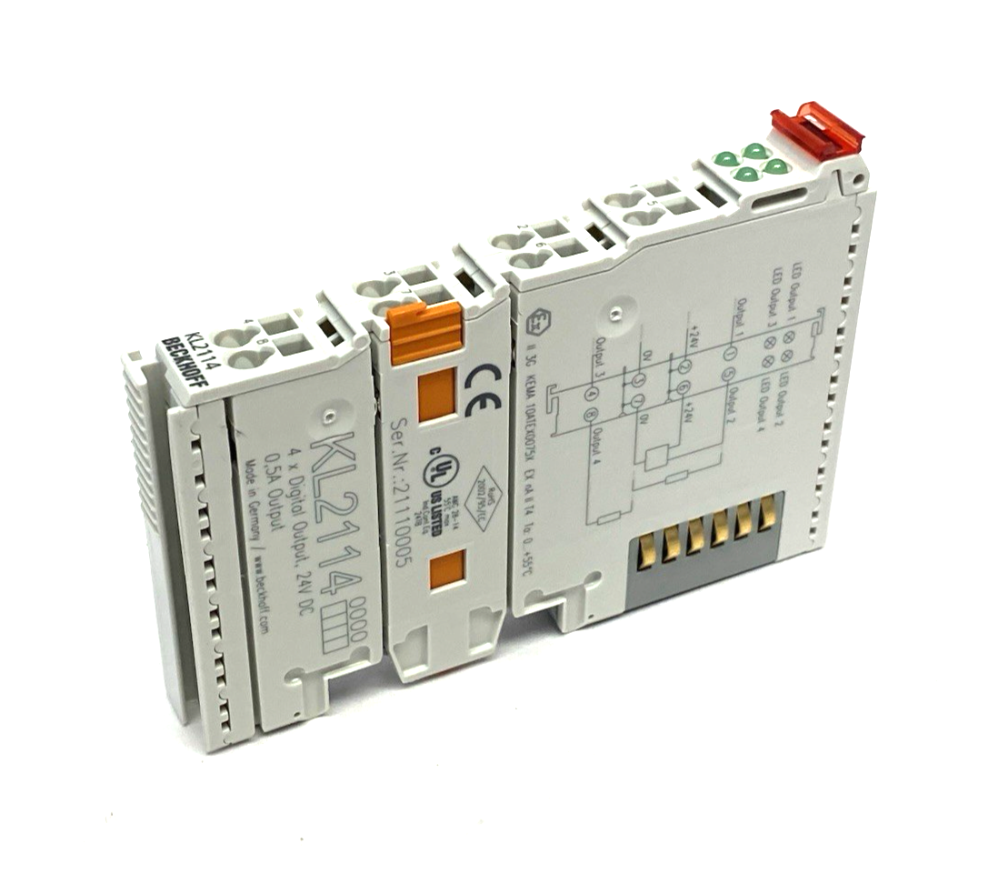 Beckhoff KL2114 4-Channel Digital Output Bus Terminal, 24VDC 0.5A - Maverick Industrial Sales