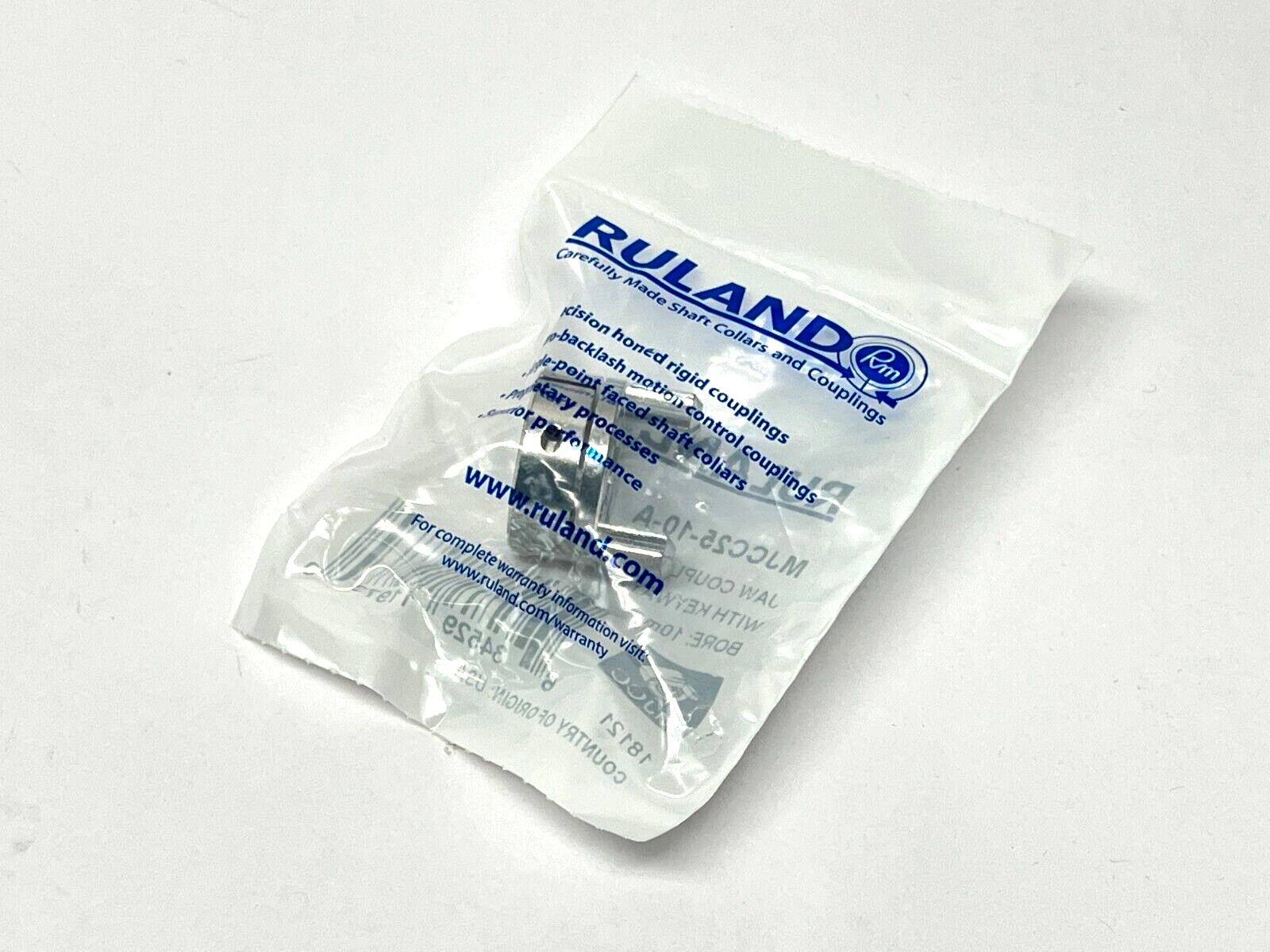 Ruland MJCC25-10-A Jaw Coupling Hub Clamp w/ Keyway Aluminum 10mm Bore - Maverick Industrial Sales