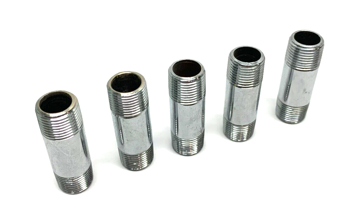 3/8" x 2" Chrome Nipple Threaded LOT OF 5 - New – Open box - Maverick Industrial Sales