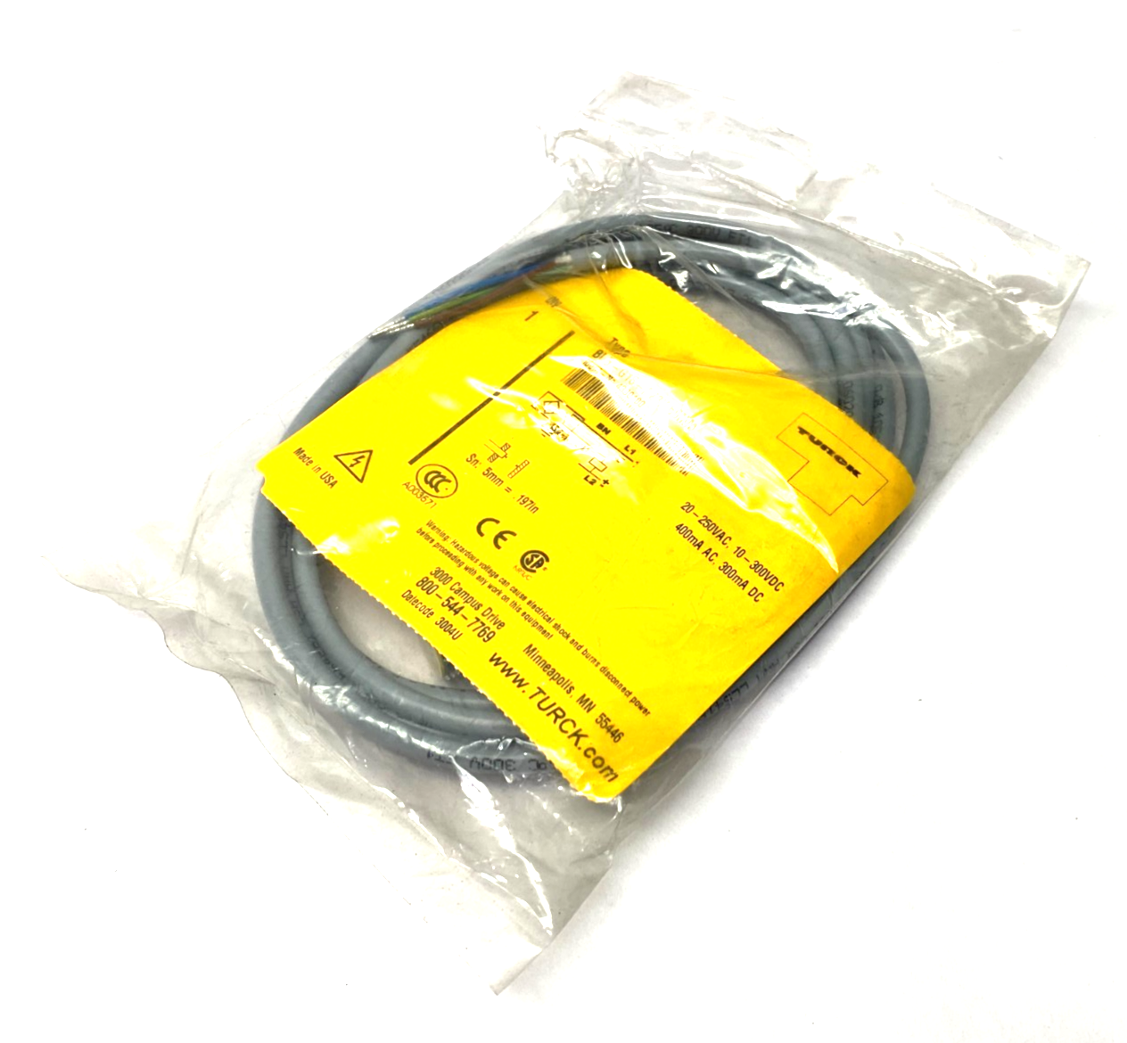 Turck BI 5-G18-AZ3X 60MM Inductive Proximity Sensor 5mm Sn 4330400 - Maverick Industrial Sales