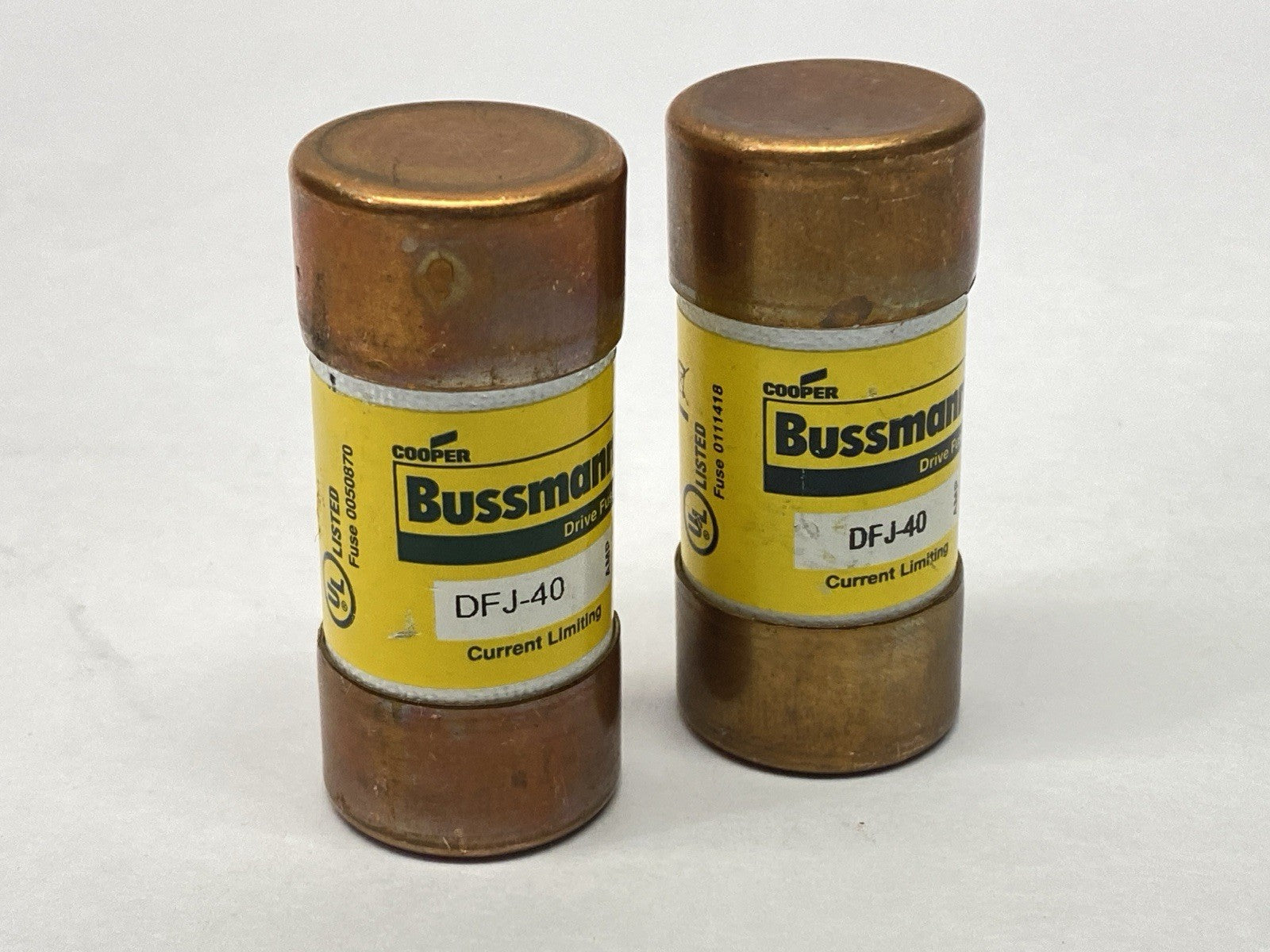 DFJ-40 | Cooper Bussmann Drive Fuse 40A 450VDC 600VAC LOT OF 2 - Used - Maverick Industrial Sales