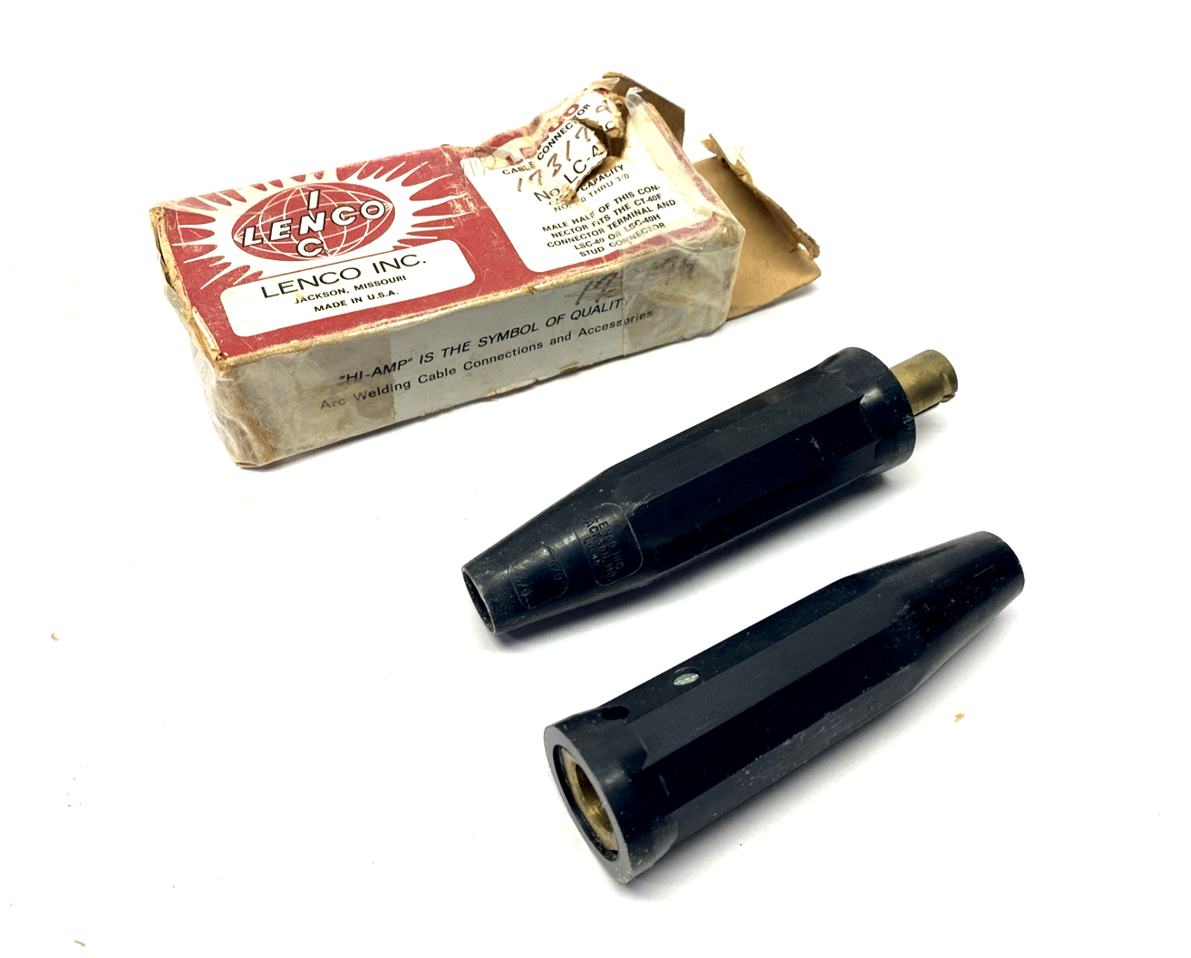 LC-40 | Lenco Set Of Black 1/0-2/0 Welding Cable Connectors - New – Open Box - Maverick Industrial Sales