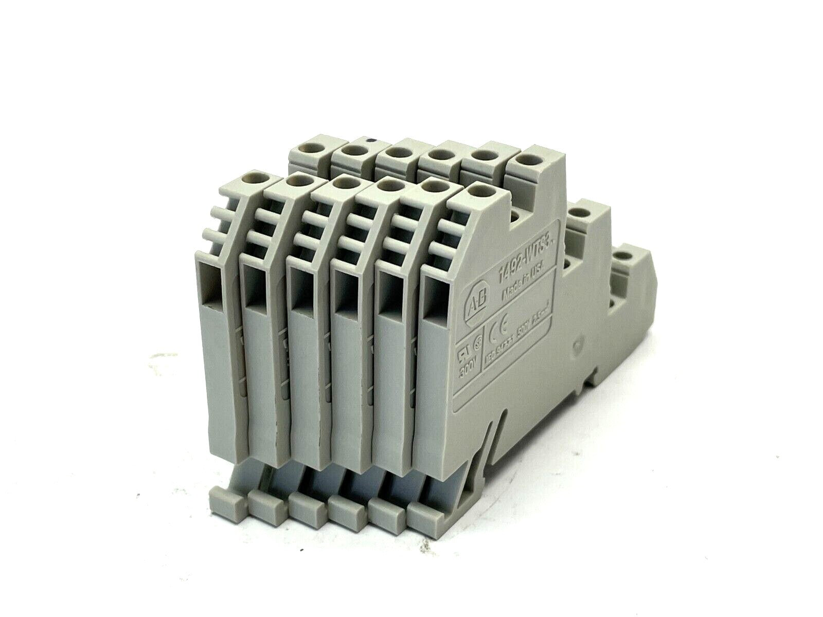 1492-WTS3 | Allen Bradley Terminal Blocks 10A 300VAC/DC 2.5mm LOT OF 6 - Used - Maverick Industrial Sales