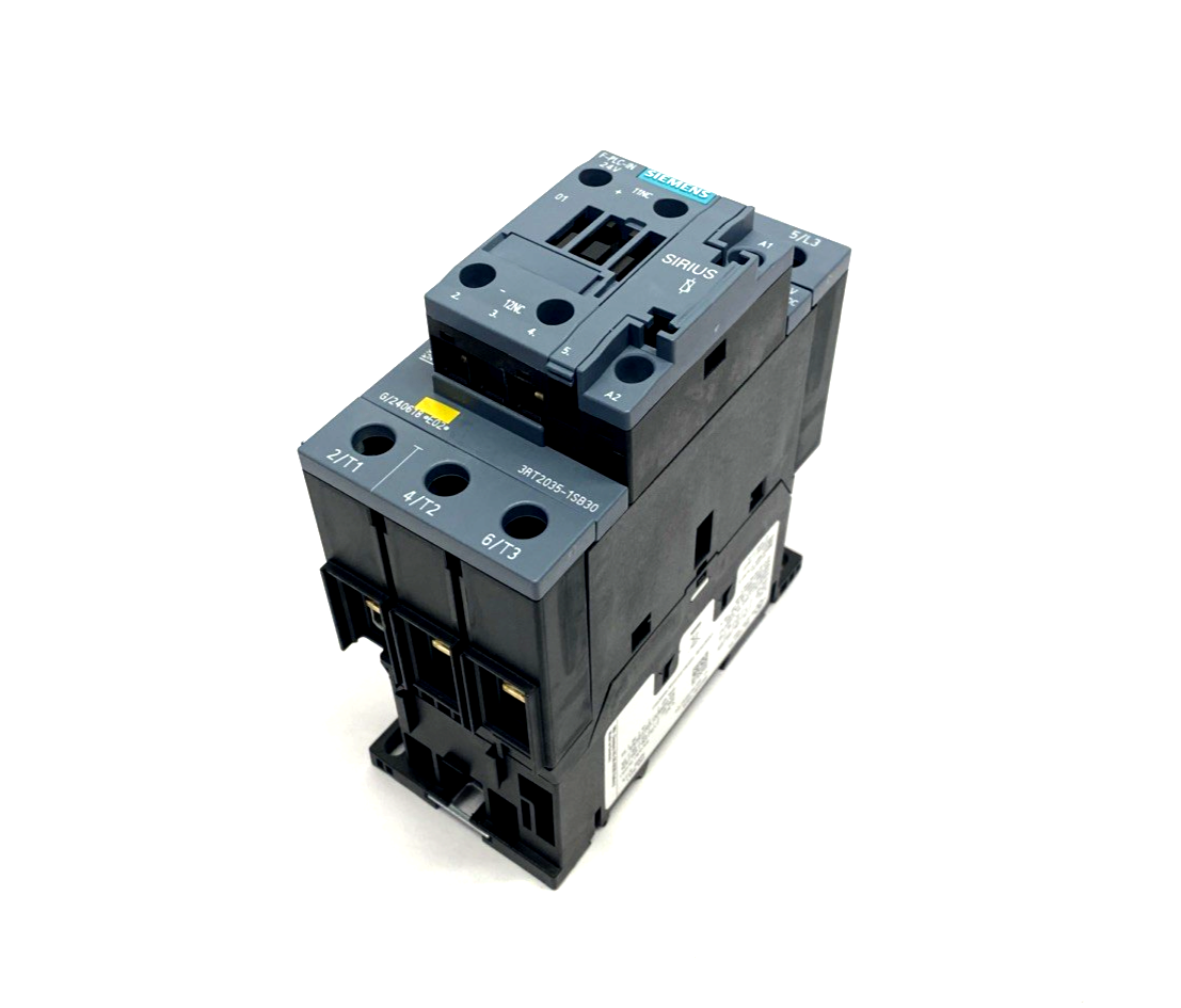 Siemens 3RT2035-1SB30 Power Contactor AC-3e/AC-3, 41A, 18.5kW 400V, 3P, 21-33V - Maverick Industrial Sales