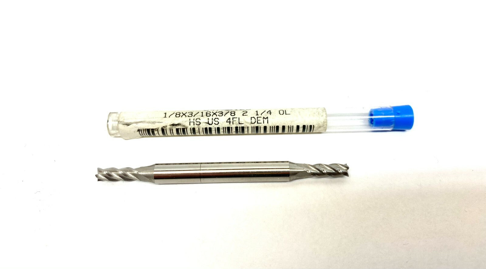 High Speed Steel Square End Mill 1/8" x 3/16" x 3/8" - New - Maverick Industrial Sales