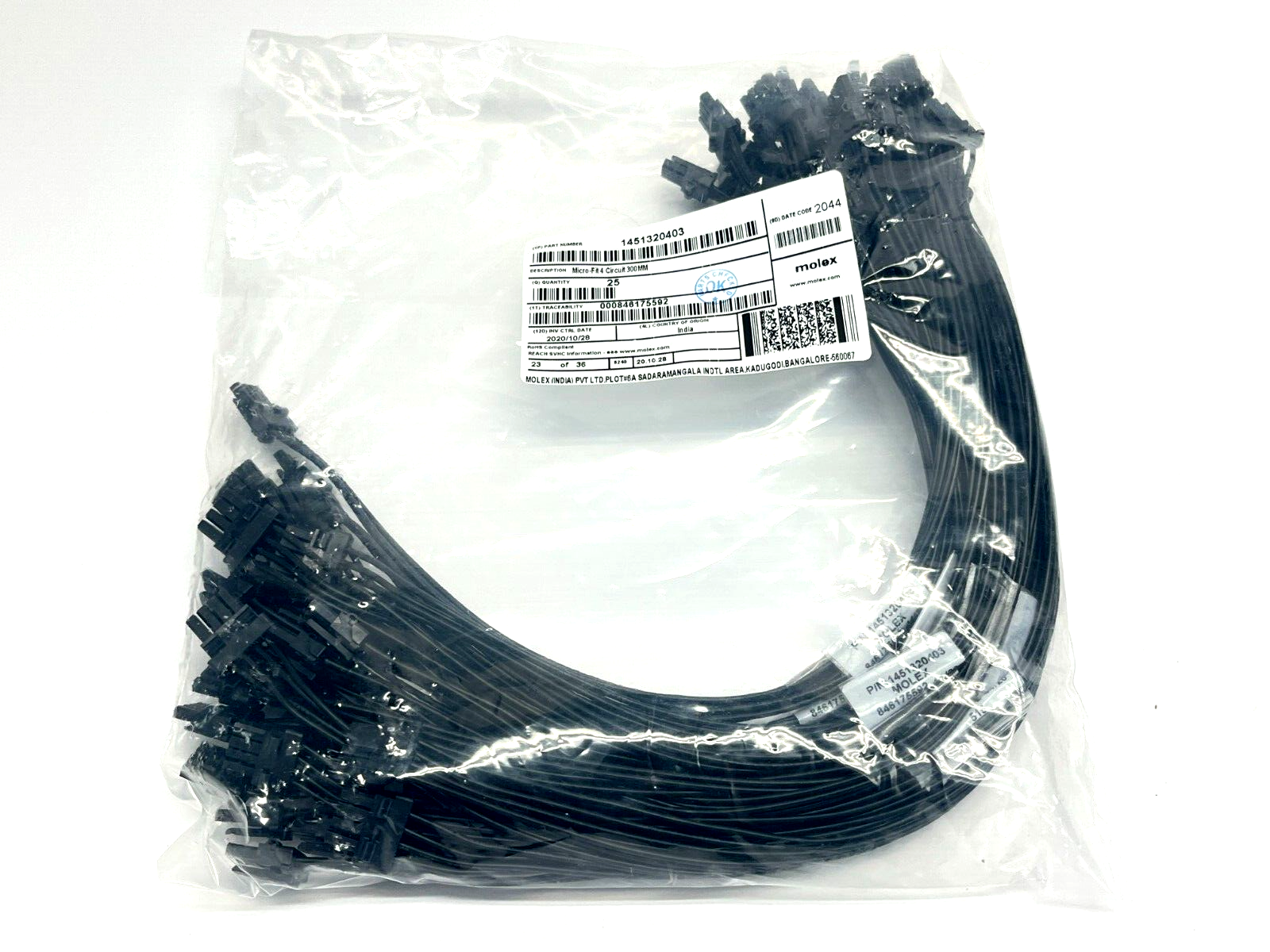 Molex 1451320510 Micro-Fit TPA-to-Micro-Fit TPA Cable Assembly 1M LOT OF 25 - New - Maverick Industrial Sales