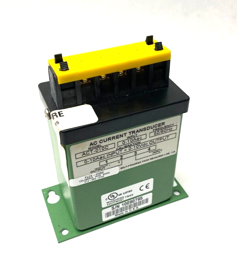 Flex-Core ACT-010C AC Current Transducer 0-10AAC Input 0-10VDC Output - Used - Maverick Industrial Sales
