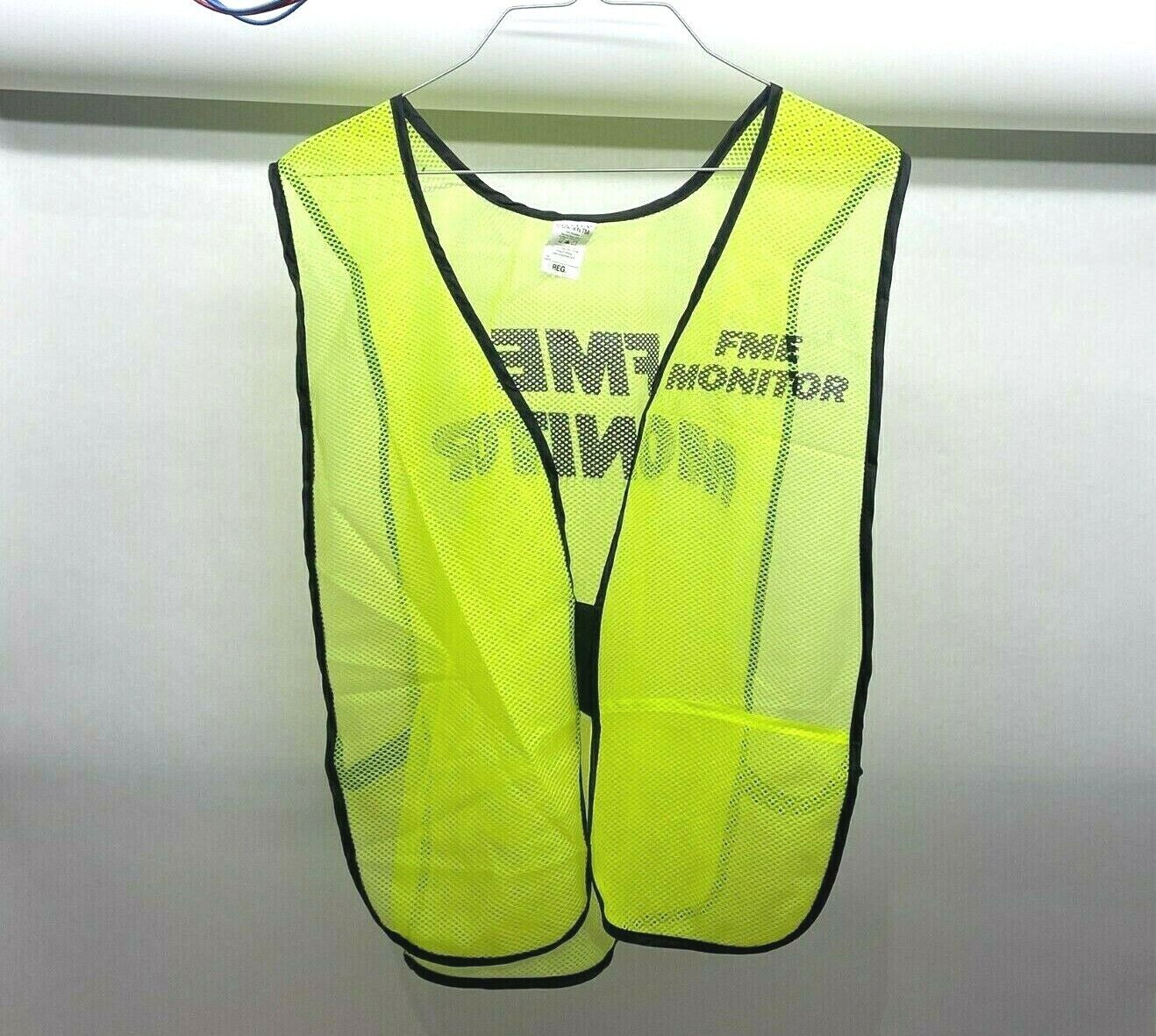 TY-FLOT FMEVESTR Safety Vest Neon Green FME MONITOR Regular 39-43 Chest - Maverick Industrial Sales