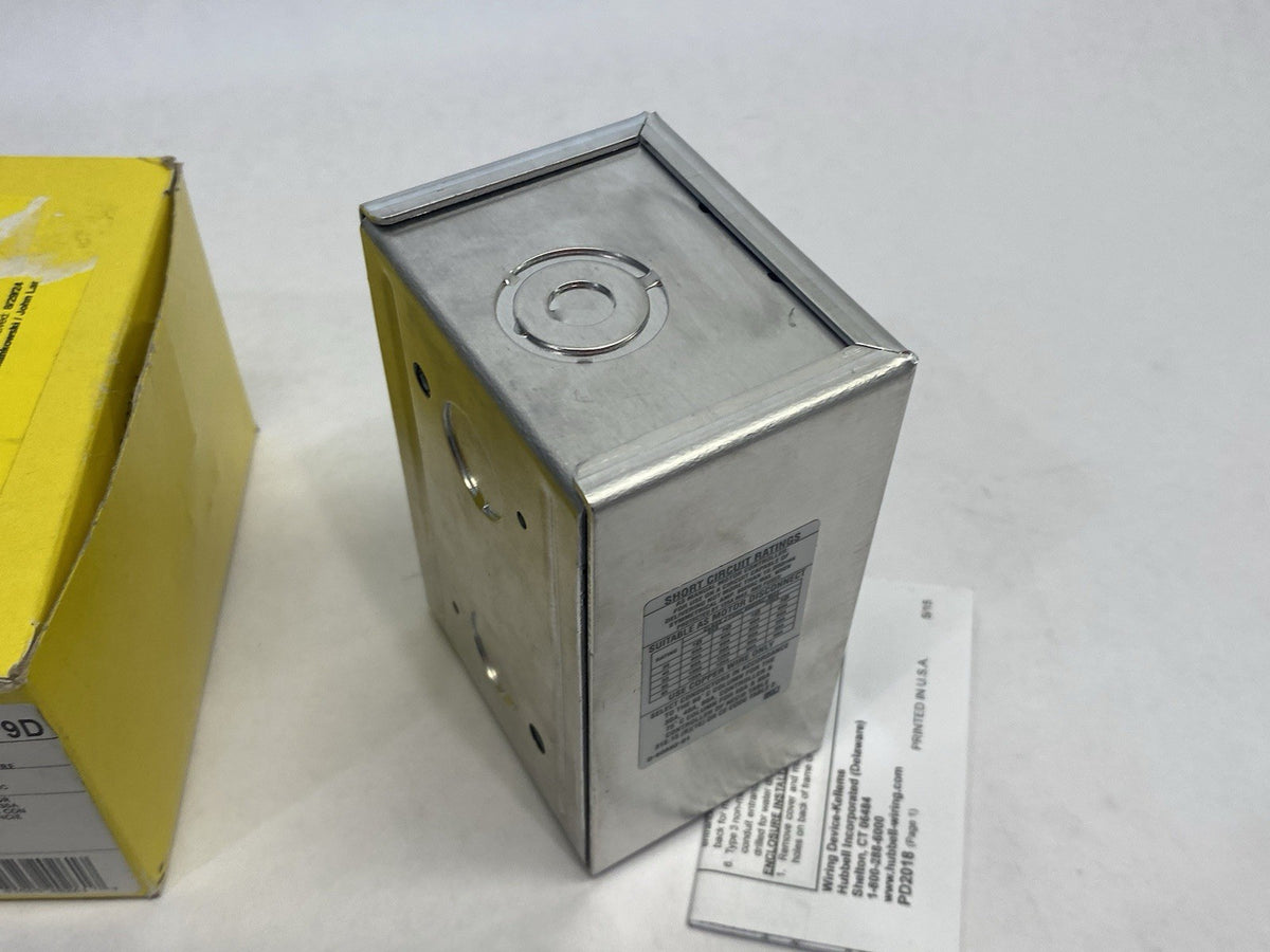 HBL1379D | Hubbell Manual Motor Disconnect/Controller, 30A 600V 3-Pole - New – Open box - Maverick Industrial Sales