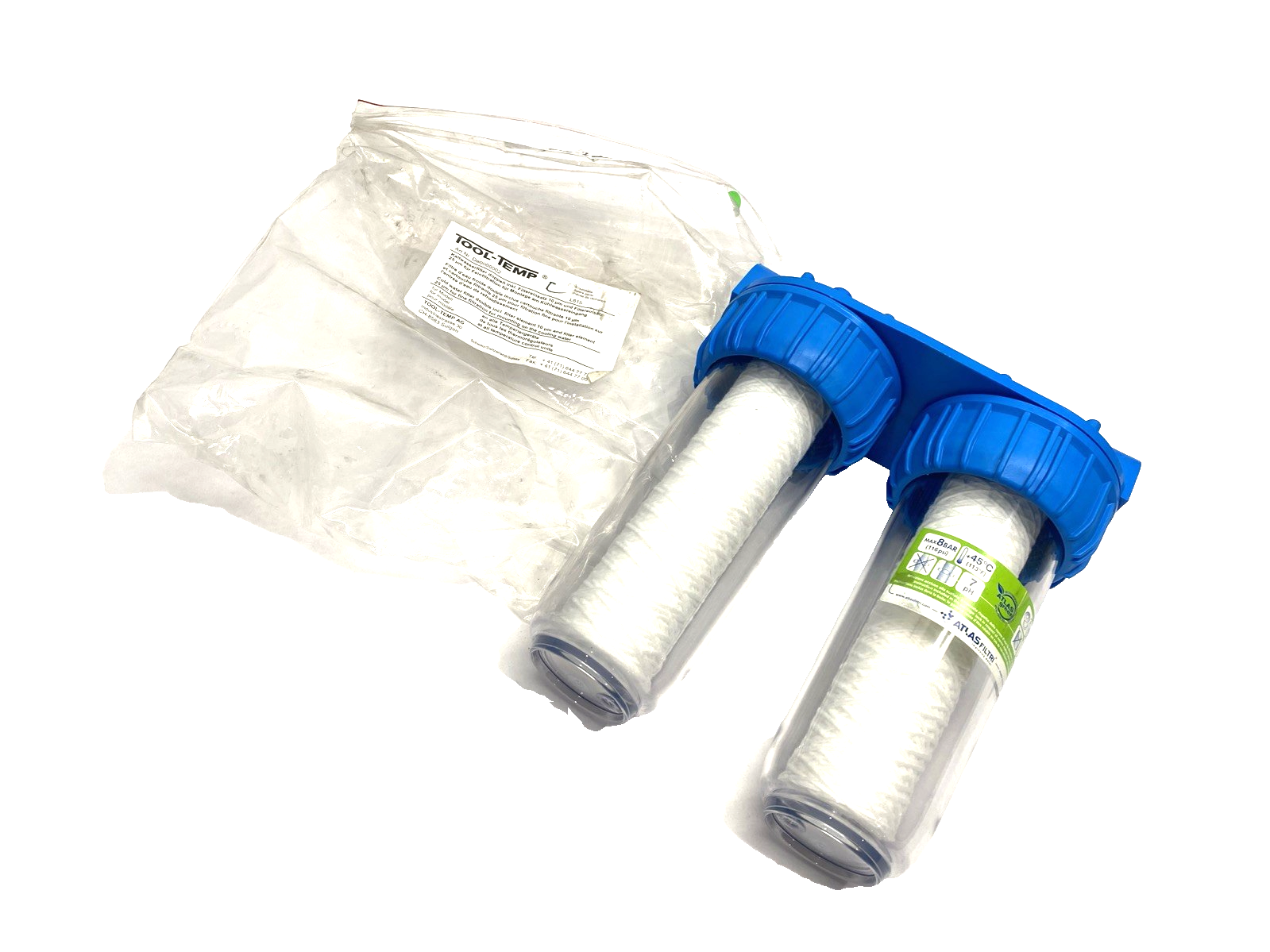 DE0000002 | TOOLTEMP De0000002 Cold Water Filter 10 Micron & 5 Micron Dual Element L815 - New – Open box - Maverick Industrial Sales