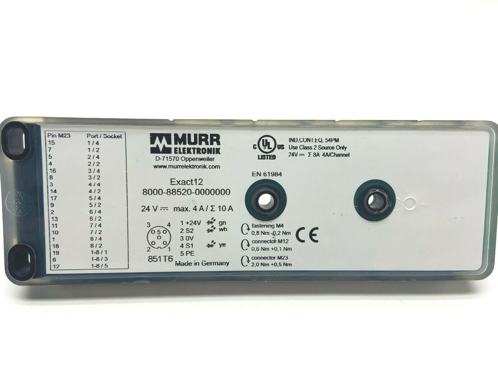 Exact12 | Murr Elektronik 8 M12 Distribution Module - Used - Maverick Industrial Sales