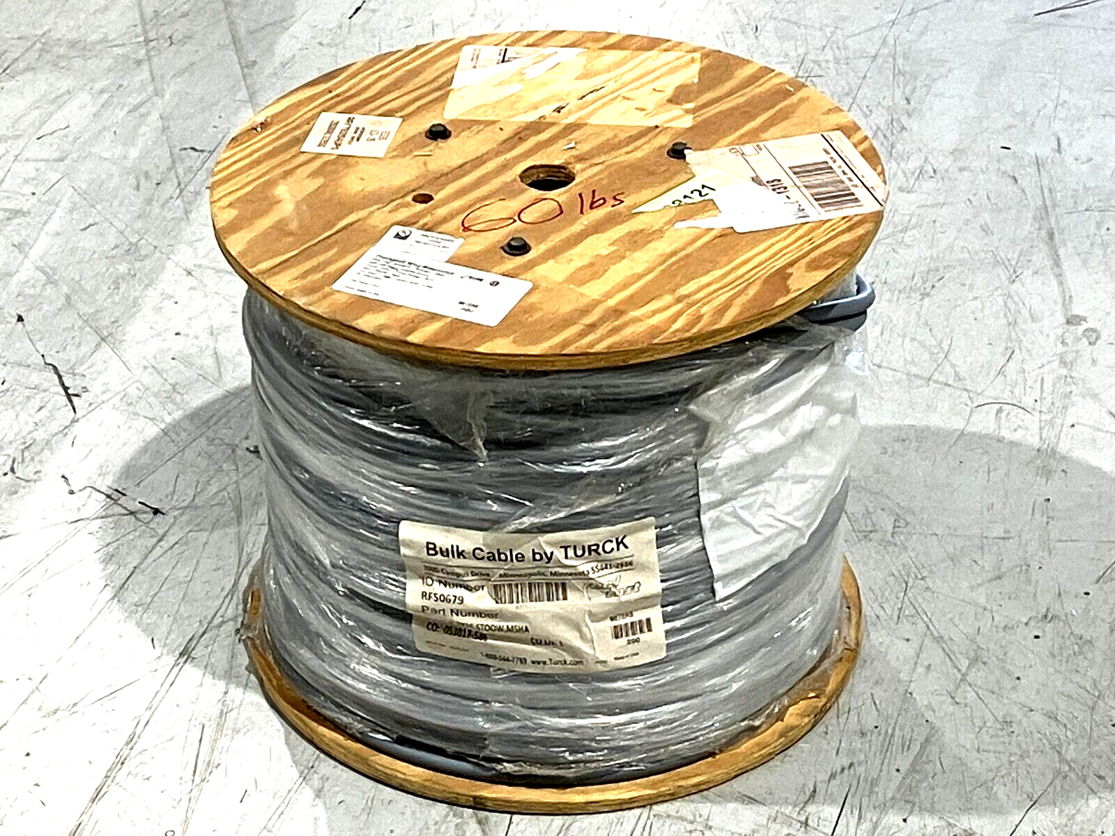 RF50679 | Turck Reelfast Flexible Service Cable, Gray, PVC, 3 x 16AWG 200m - New Other - Maverick Industrial Sales
