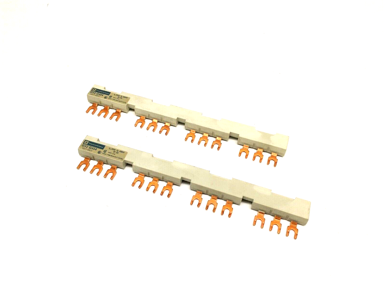 GV2G454 | Telemacanique Comb Busbar 63A 690V 055587 LOT OF 2 - Used - Maverick Industrial Sales