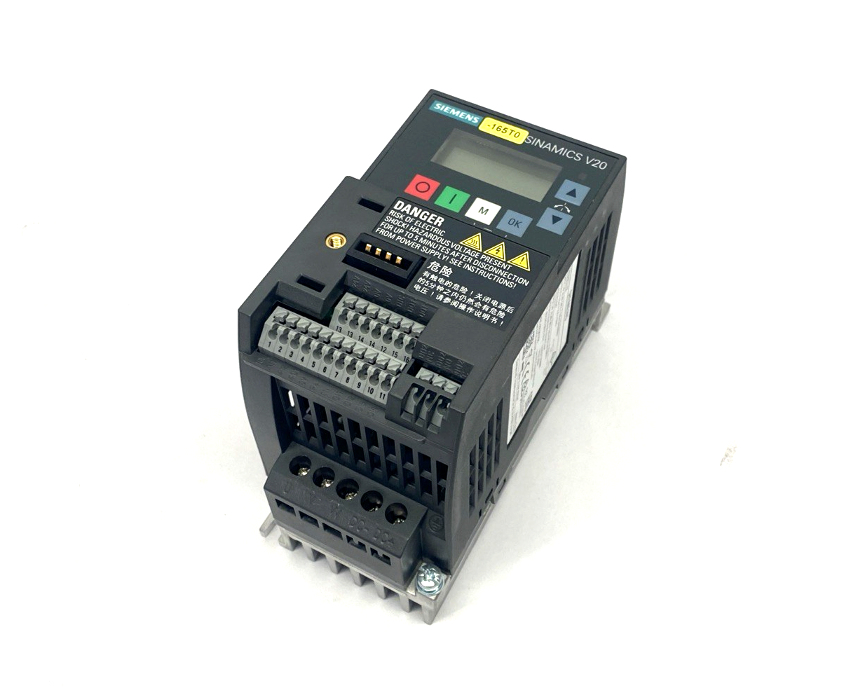 Siemens 6SL3210-5BB13-7BV1 SINAMICS V20 200-240V 1AC 0.37 kW - Maverick Industrial Sales
