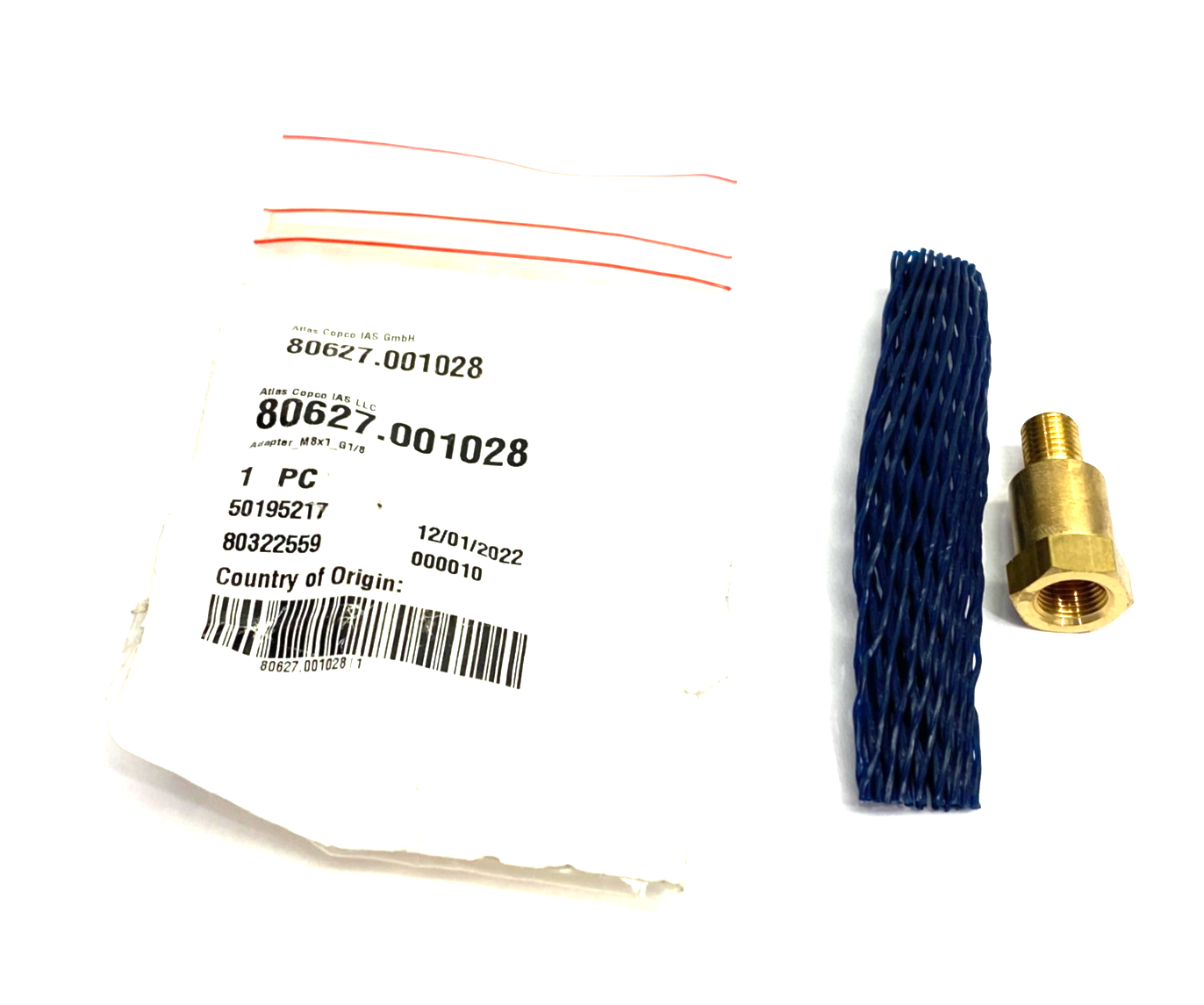 80627.001028 | Atlas Copco Adapter M8x1 G1/8 - New Other - Maverick Industrial Sales