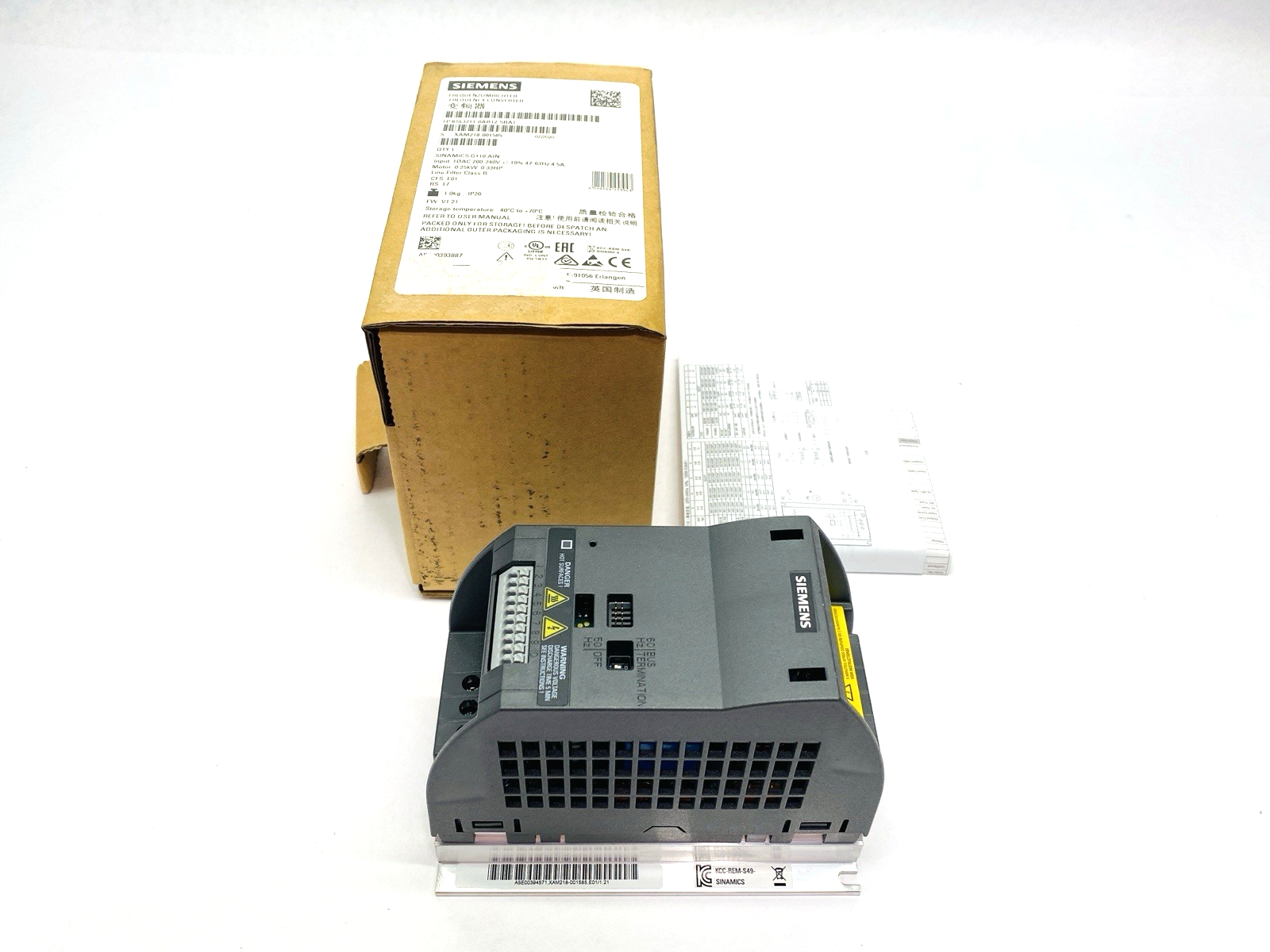 Siemens 6SL3211-0AB12-5BA1 SINAMICS G110 AIN Frequency Converter AC Drive - Maverick Industrial Sales