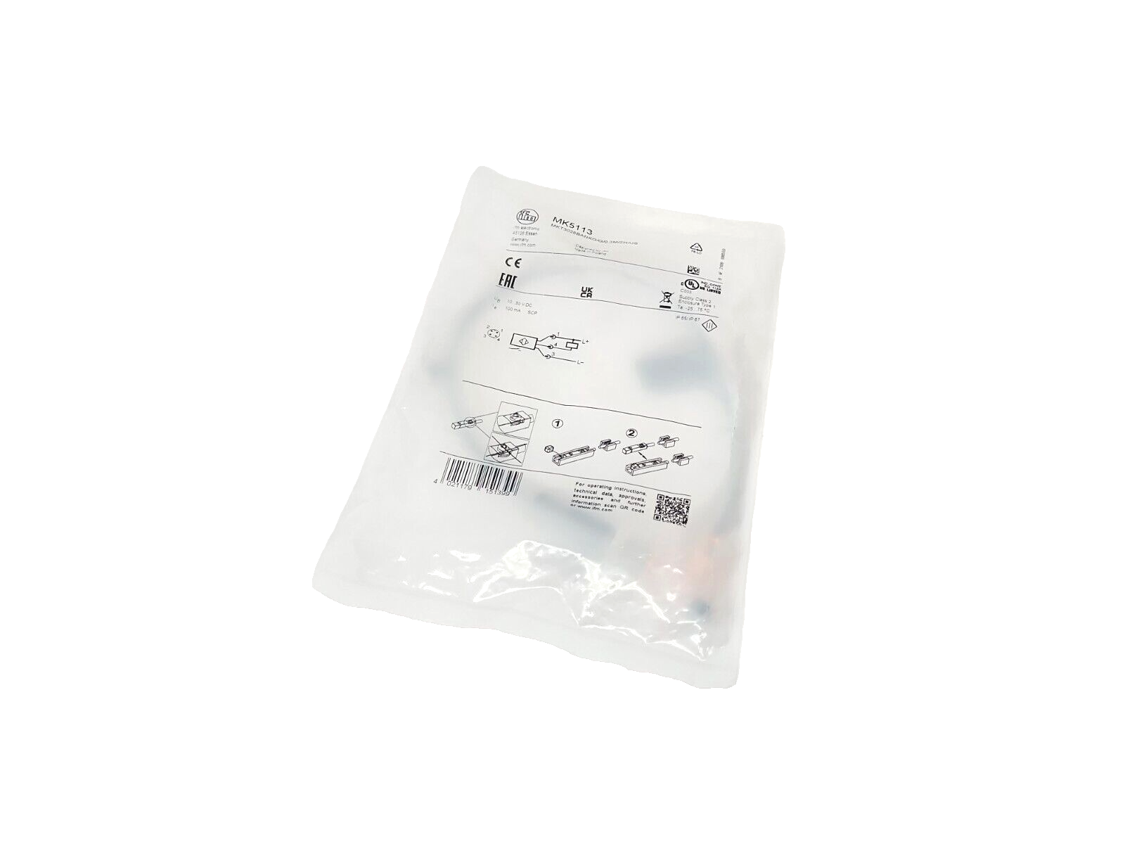 ifm MK5113 T-Slot Cylinder Sensor NPN MKT3028BANKG/G/0,3M/ZH/US - New - Maverick Industrial Sales