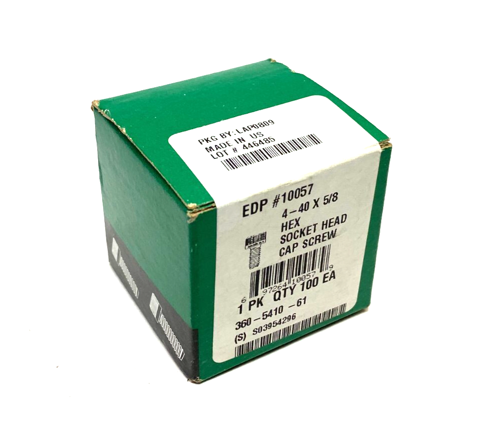 Decorah 360-5410-61 Hex Socket Head Cap Screw 4-40 x 5/8 BOX OF 100 - Maverick Industrial Sales