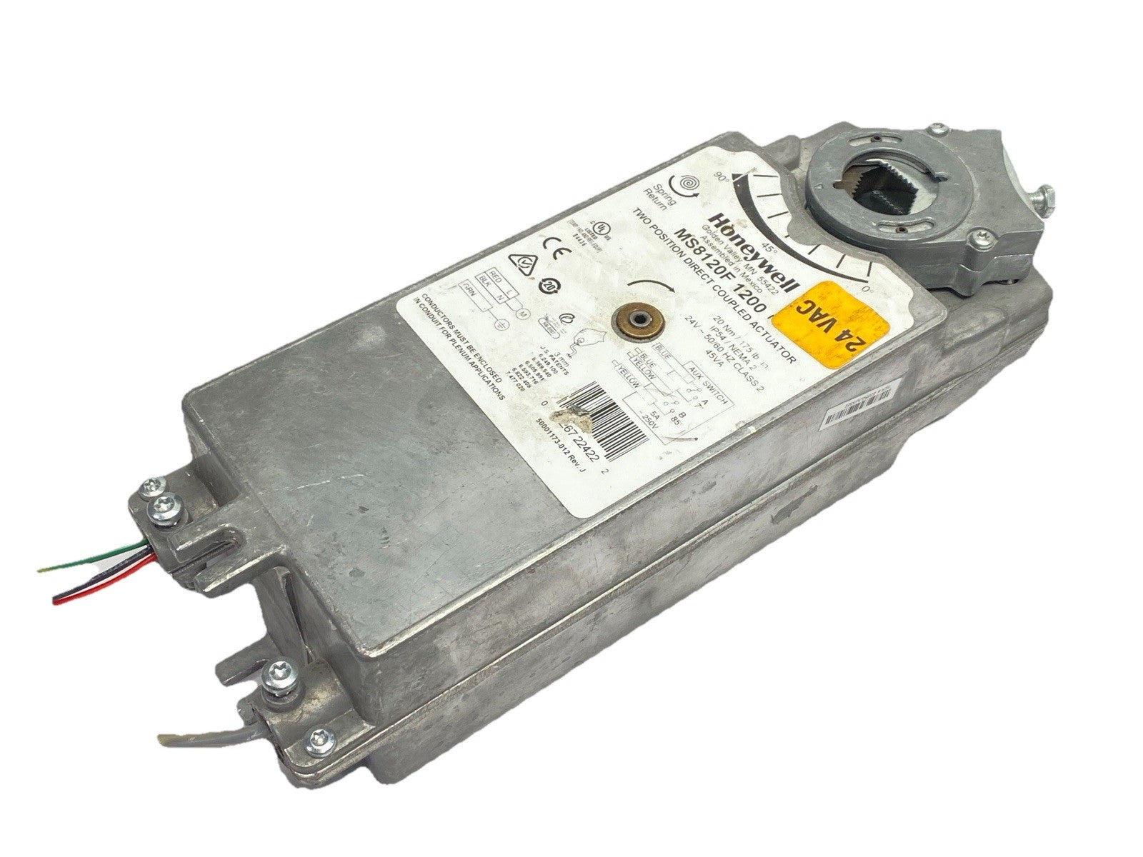 MS8120F1200 | Honeywell Two Position Direct Coupled Actuator 20Nm 24V - For parts or not working - Maverick Industrial Sales