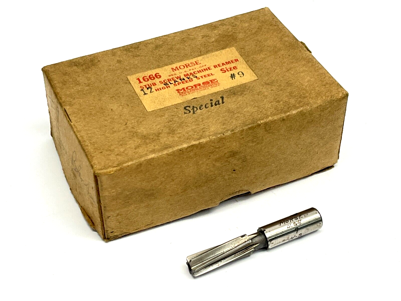 Morse 1666 Size 9 Stub Screw Machine Reamer High Speed Steel - Maverick Industrial Sales