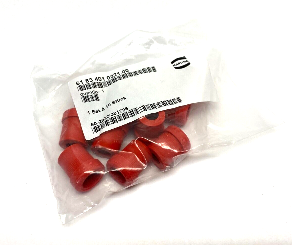 Harting 6183401022100 Cable Seal Insert 9-13mm For Y-Distributor RED PKG OF 10 - Maverick Industrial Sales