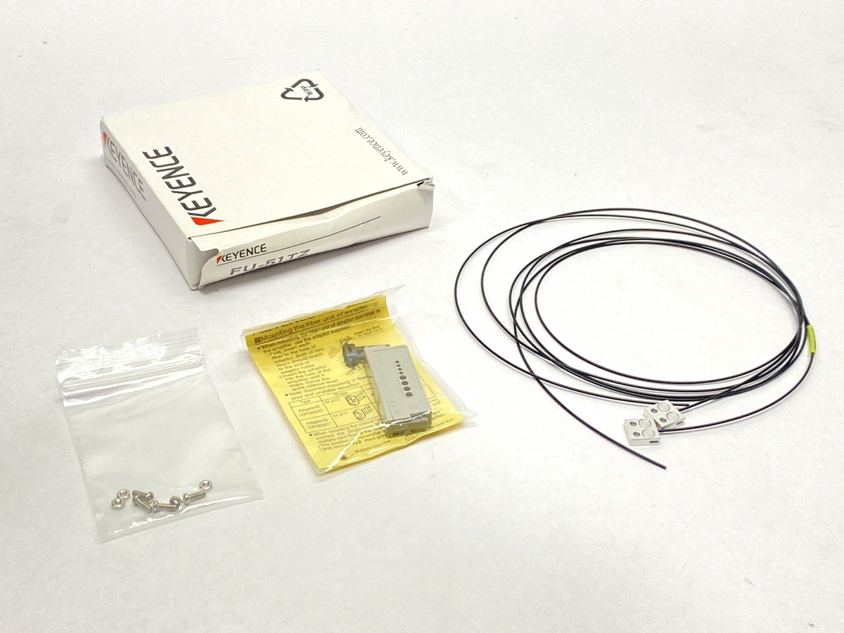 Keyence FU-51TZ Transmissive Fiber Optic Unit Thru-Beam Type - Maverick Industrial Sales