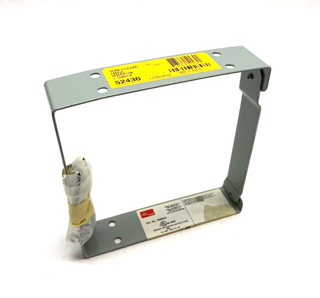 Hoffman F66GUC U-Connector Joining Bracket 6" x 6" x 1.38" Depth Gray Steel - New – Open box - Maverick Industrial Sales